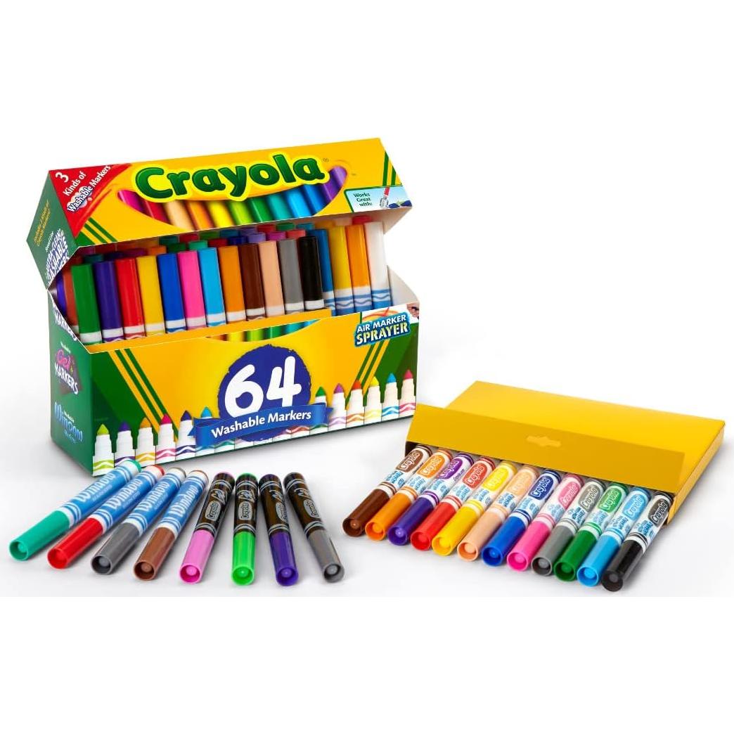 Set de Marcadores Lavables Crayola - 48 Líneas Anchas + Gel FX