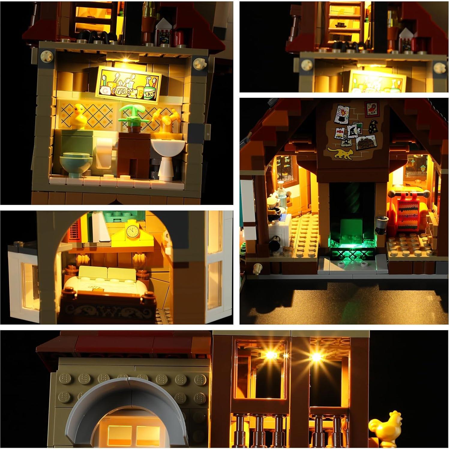 Kit de Luz LED YEABRICKS para LEGO 76437 Harry Potter La Madriguera