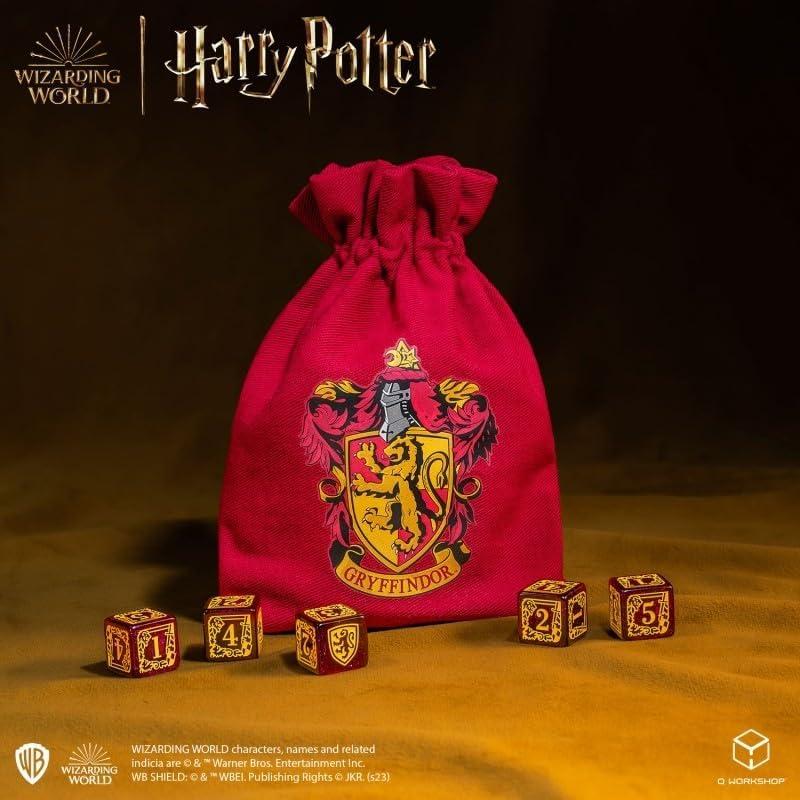 Juego de Dados y Bolsa Gryffindor Q WORKSHOP 5 D6