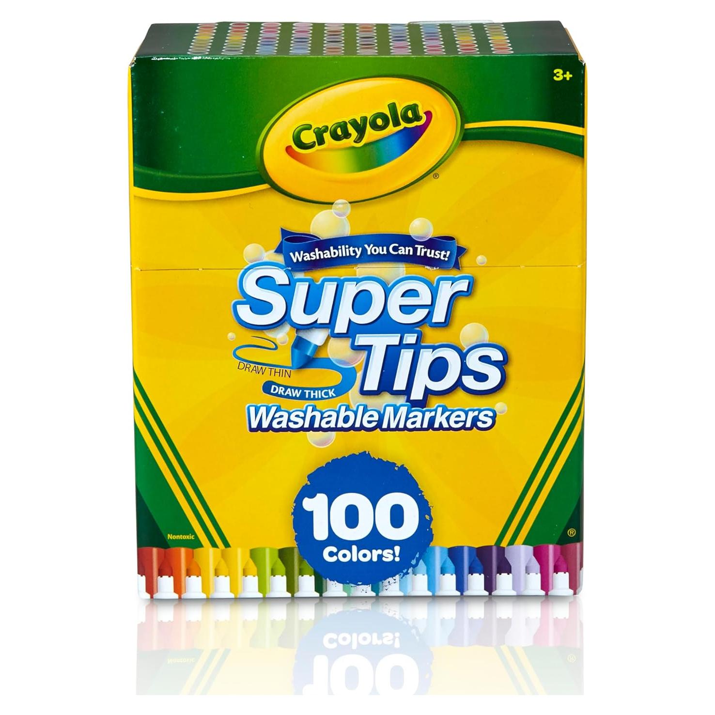 Juego de 100 Marcadores Lavables Crayola Super Tips Multicolor