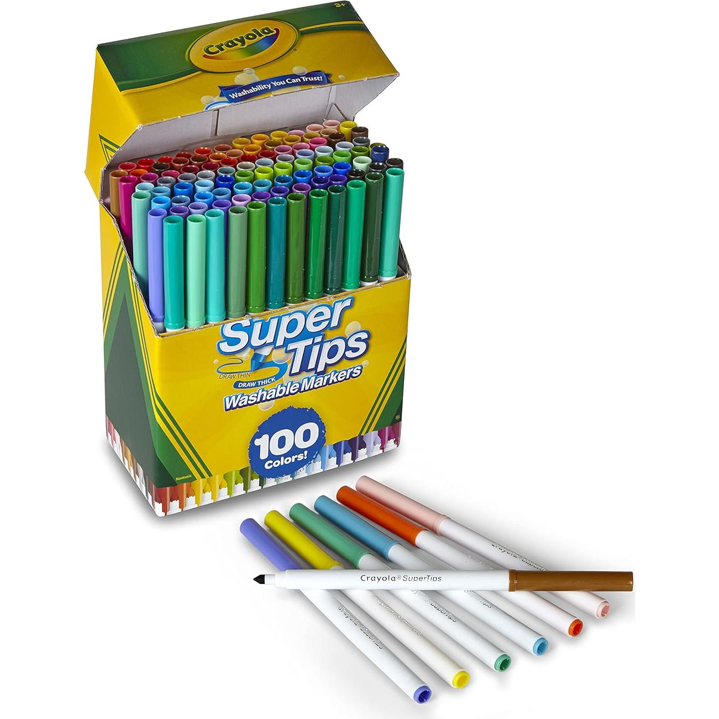 Juego de 100 Marcadores Lavables Crayola Super Tips Multicolor