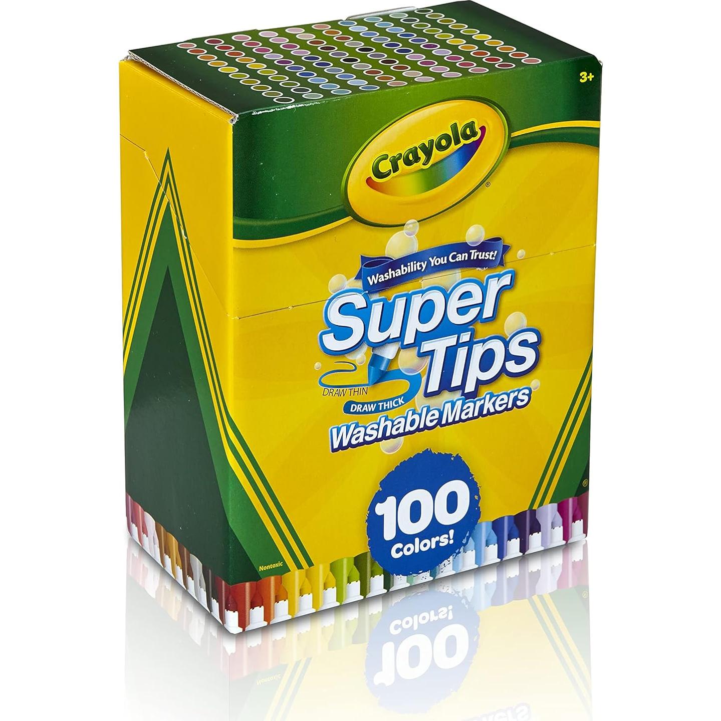 Juego de 100 Marcadores Lavables Crayola Super Tips Multicolor