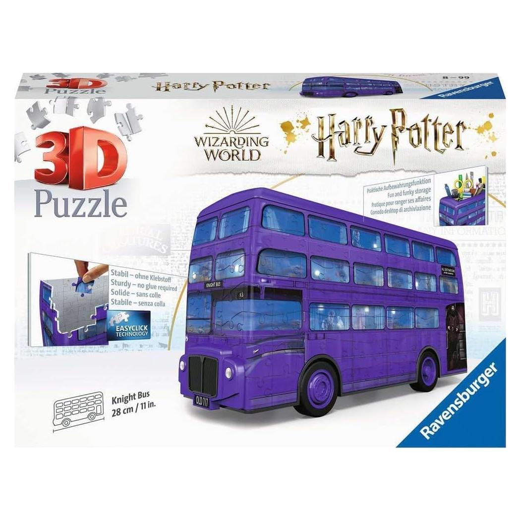 Rompecabezas 3D Autobús Noctámbulo Ravensburger - 216 Piezas