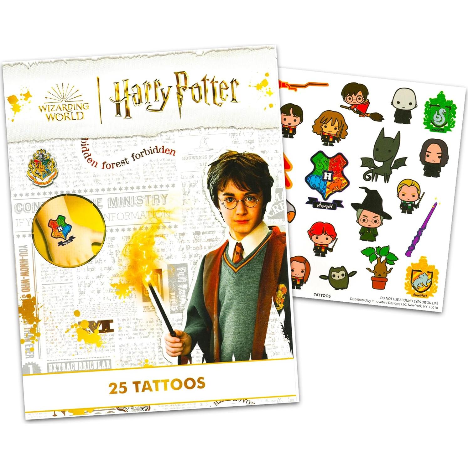 Conjunto Fiesta Harry Potter - 75 Tatuajes + 295 Stickers