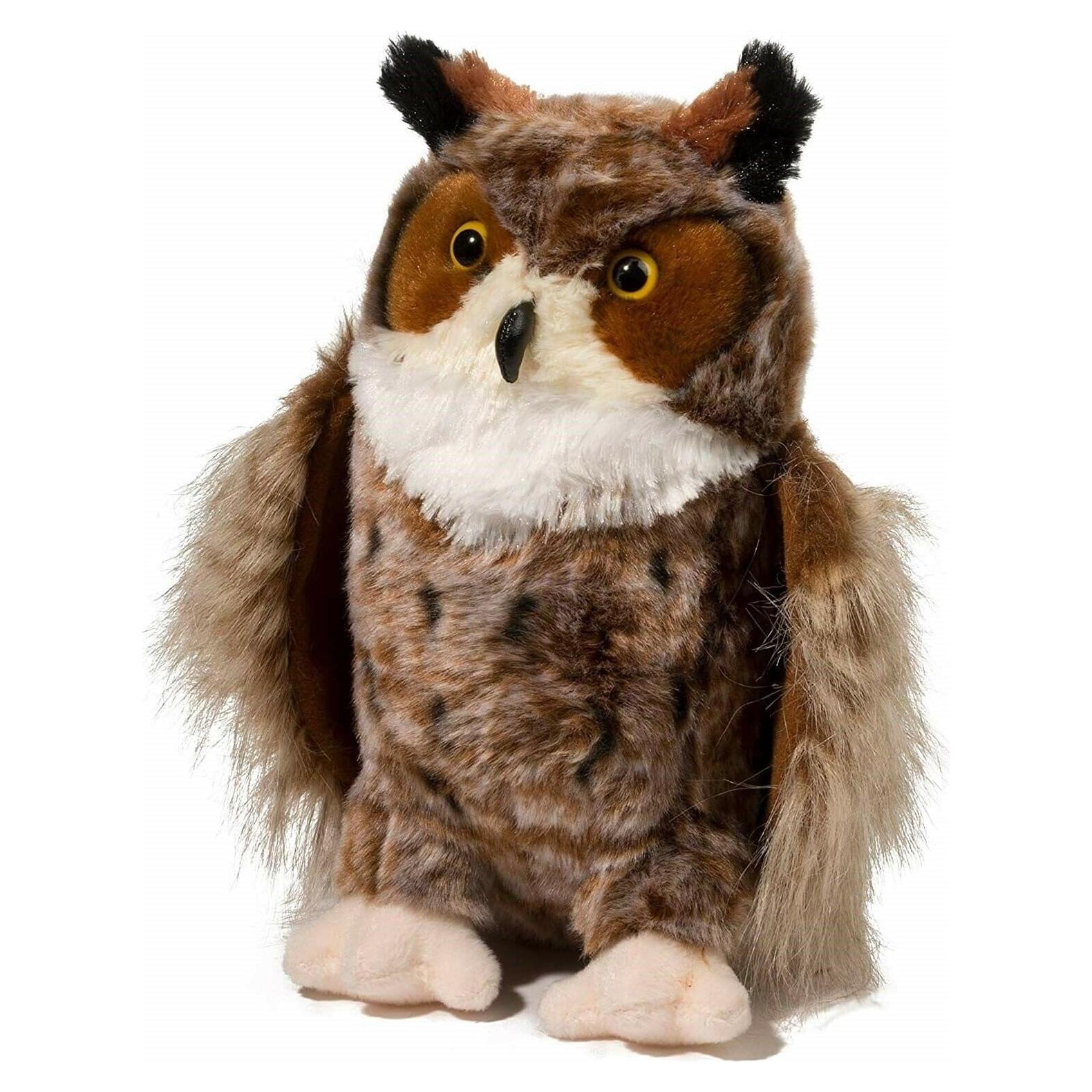 Peluche Gran Búho Cornudo Douglas 28 cm Realista