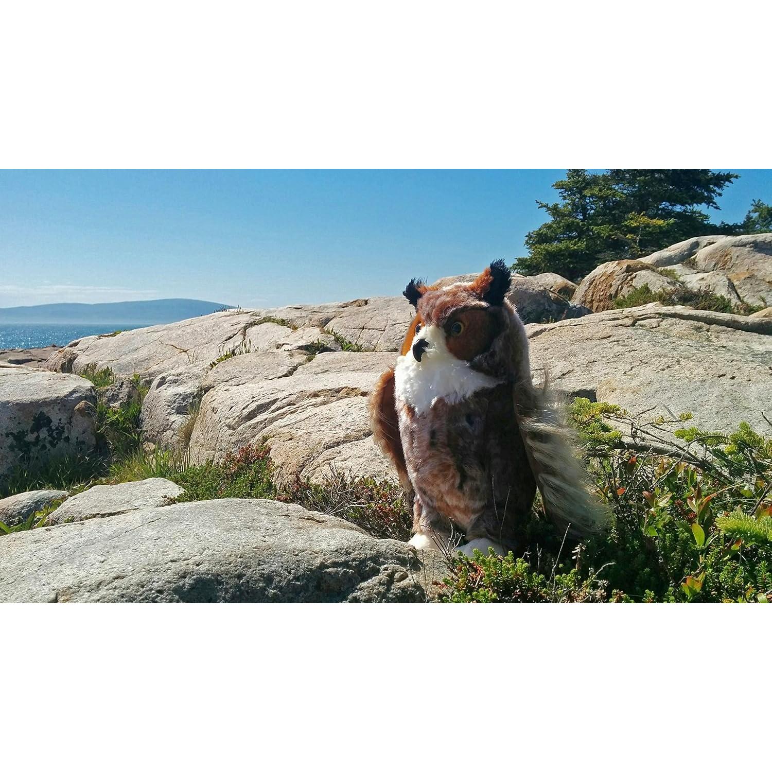 Peluche Gran Búho Cornudo Douglas 28 cm Realista