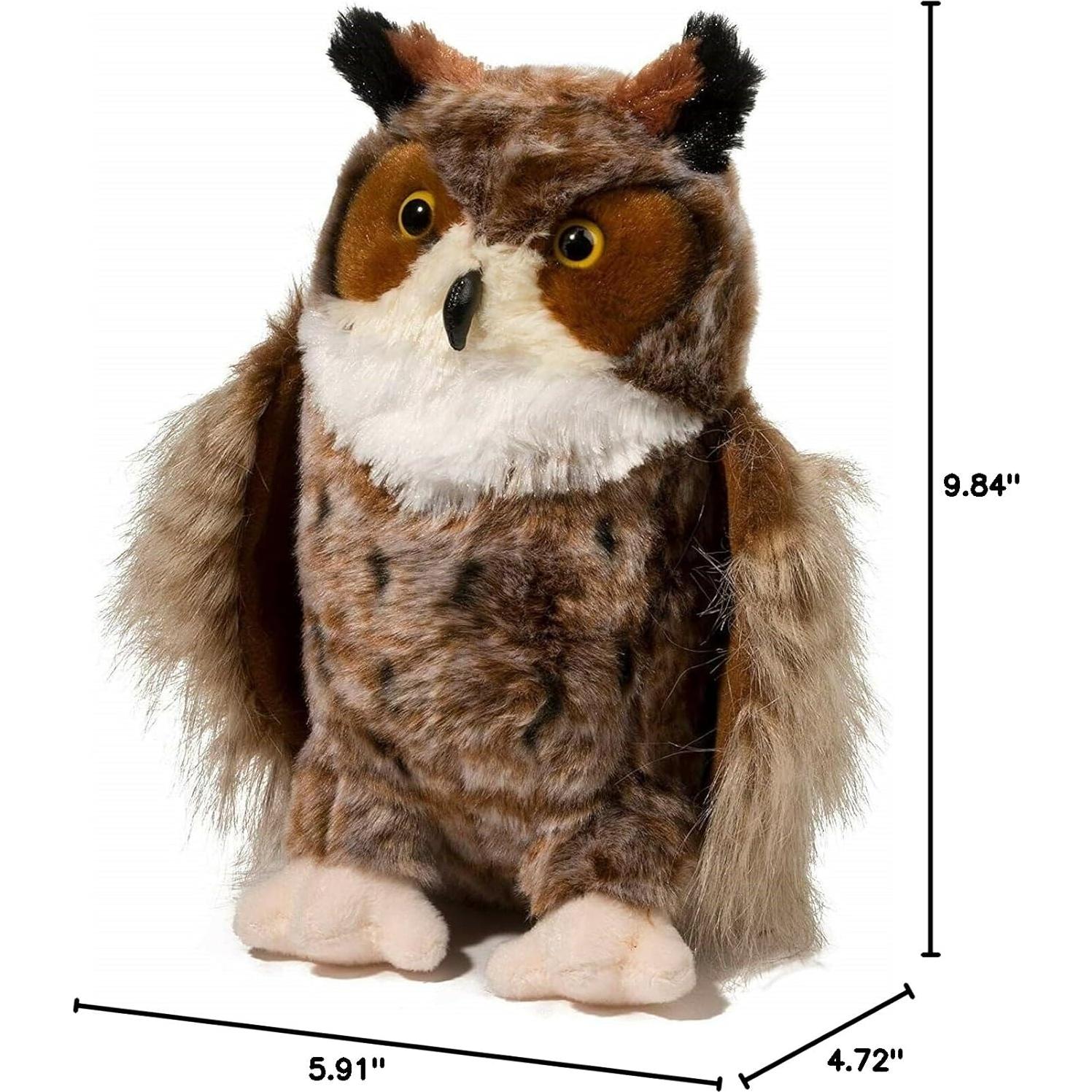 Peluche Gran Búho Cornudo Douglas 28 cm Realista