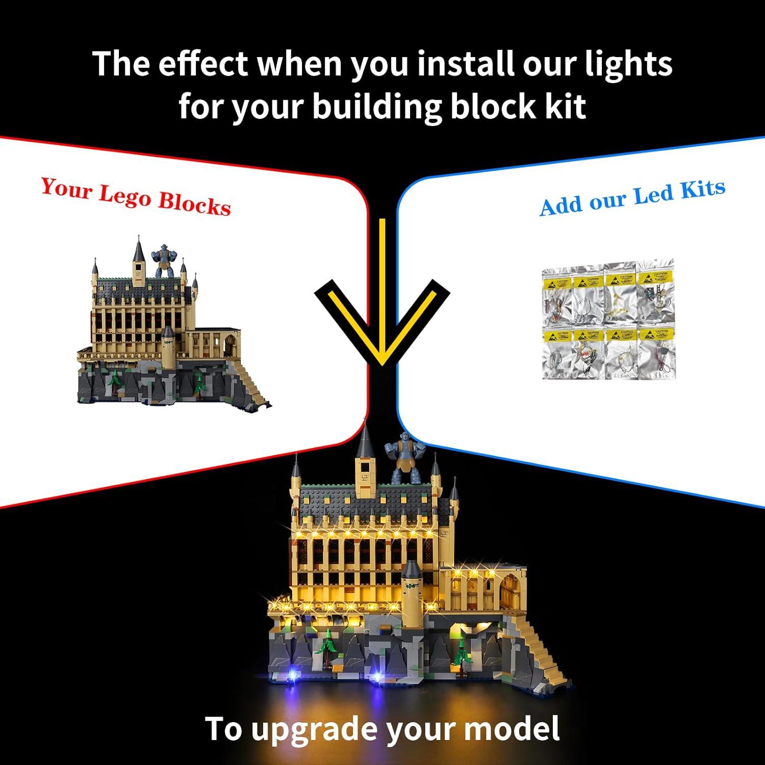 Kit de Iluminación LED Kyglaring para Lego 76435 Castillo de Hogwarts