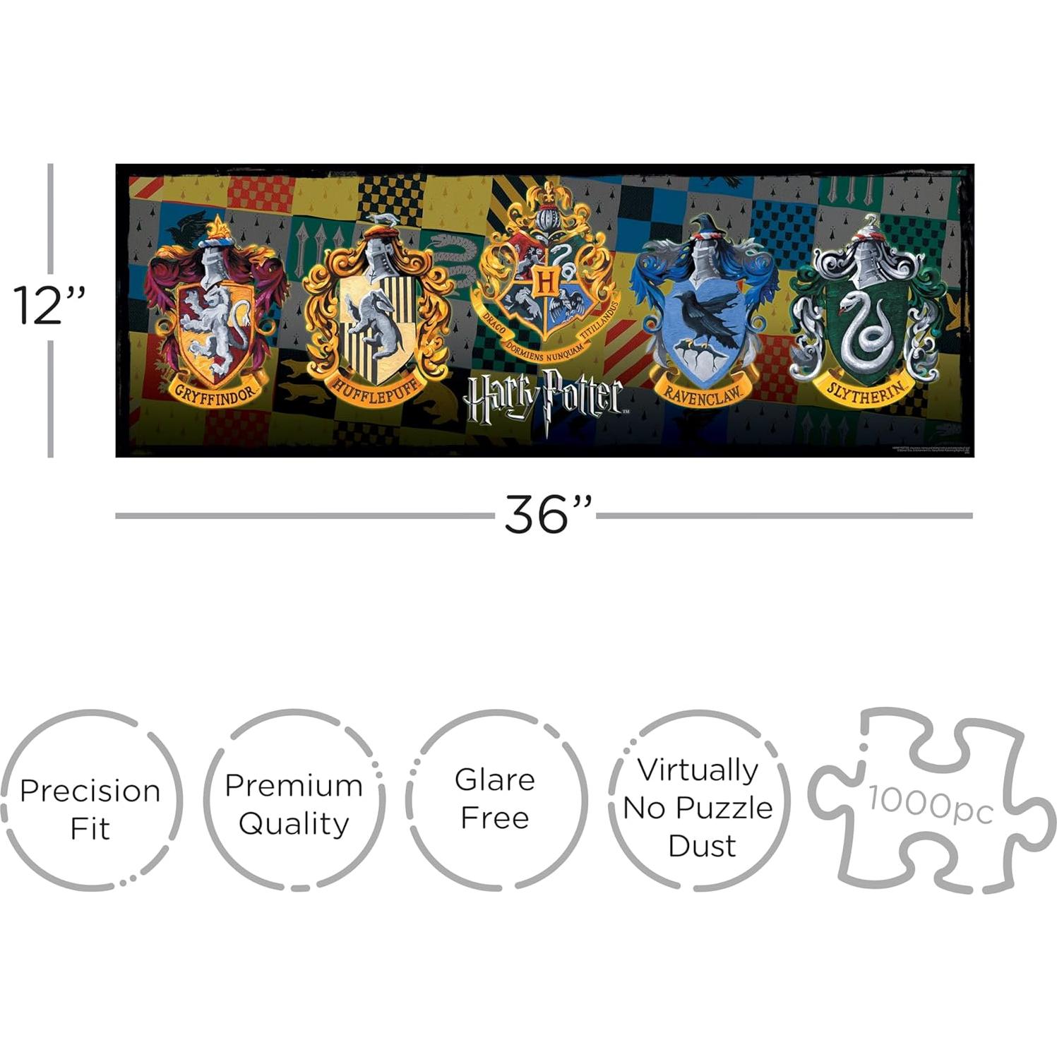 Rompecabezas Harry Potter Escudos de Casas 1000 Piezas AQUARIUS