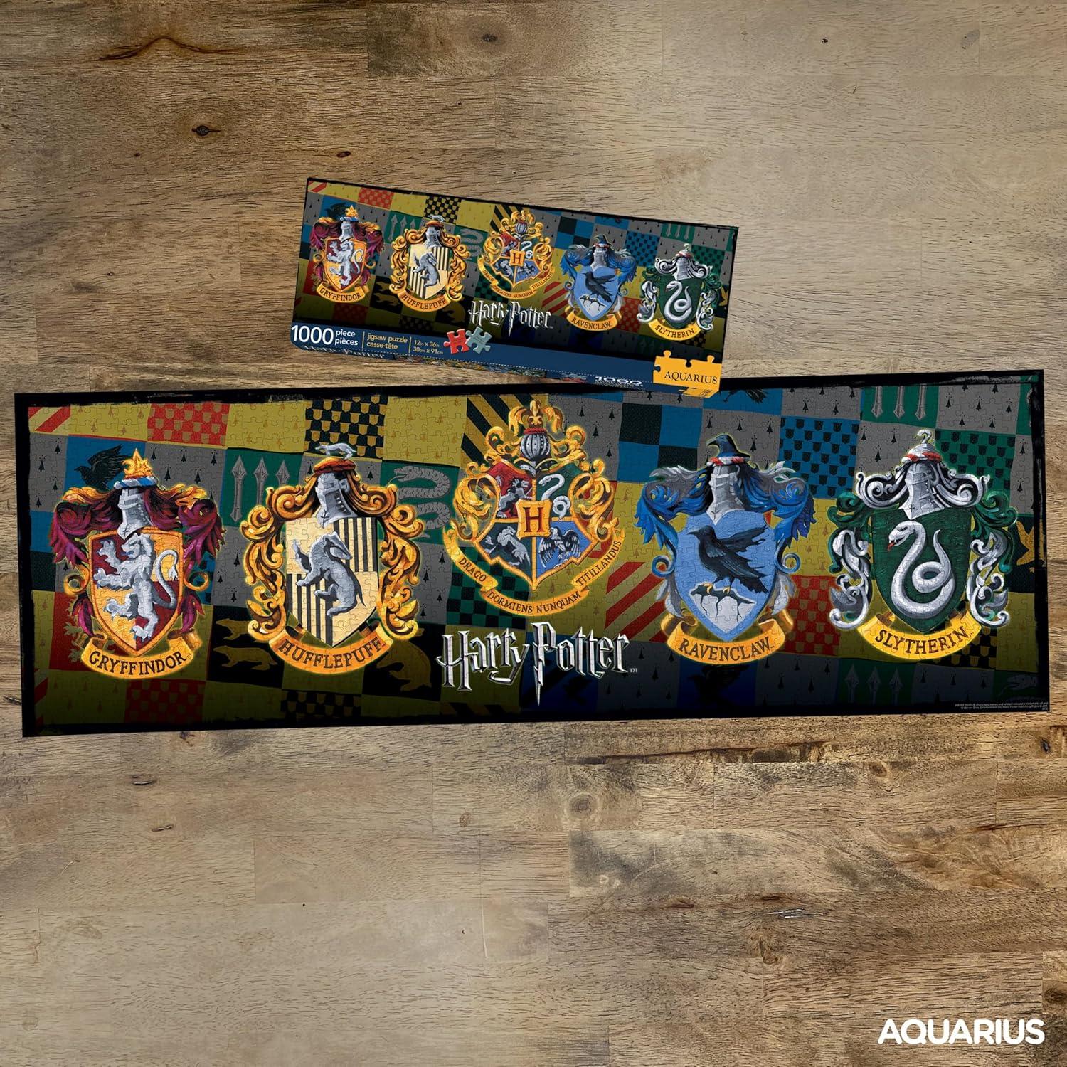 Rompecabezas Harry Potter Escudos de Casas 1000 Piezas AQUARIUS