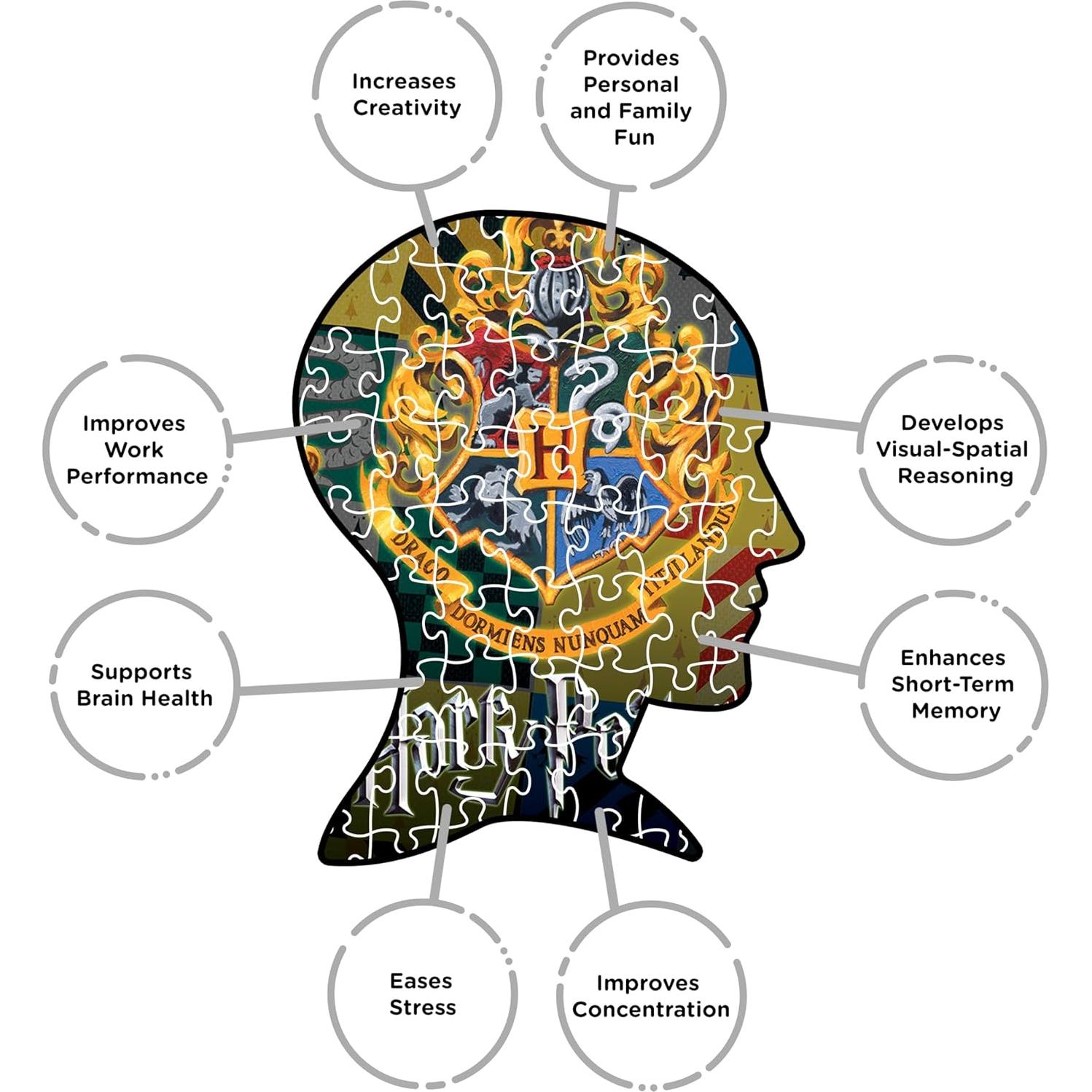 Rompecabezas Harry Potter Escudos de Casas 1000 Piezas AQUARIUS