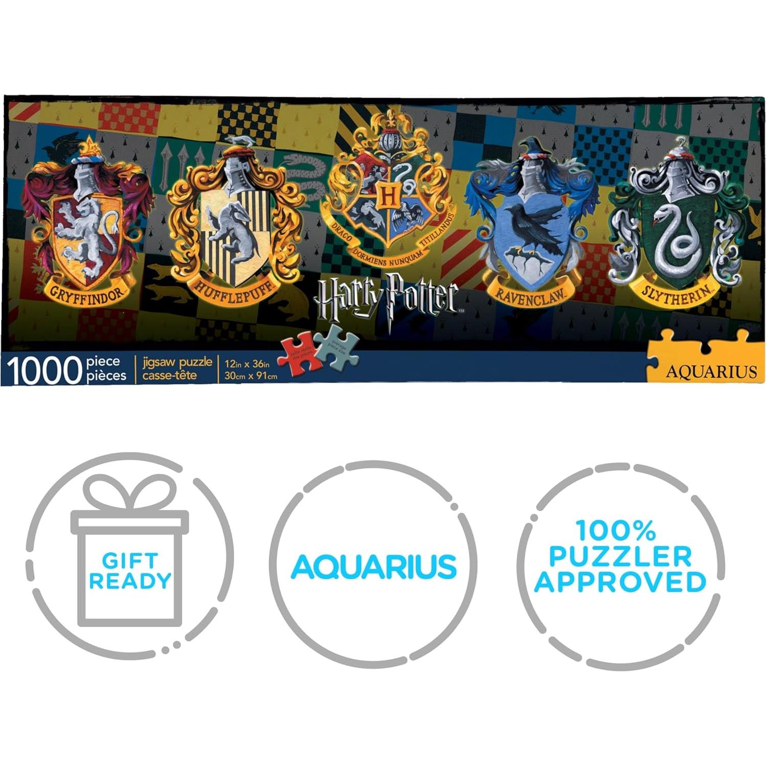Rompecabezas Harry Potter Escudos de Casas 1000 Piezas AQUARIUS