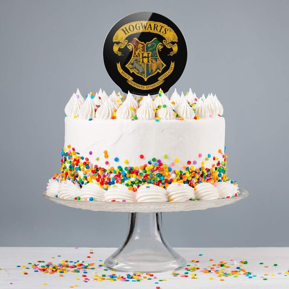 Topper de Pastel Harry Potter Acrílico Escudo Hogwarts 18.42 cm