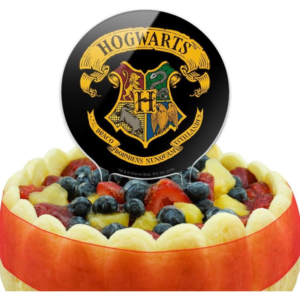 Topper de Pastel Harry Potter Acrílico Escudo Hogwarts 18.42 cm
