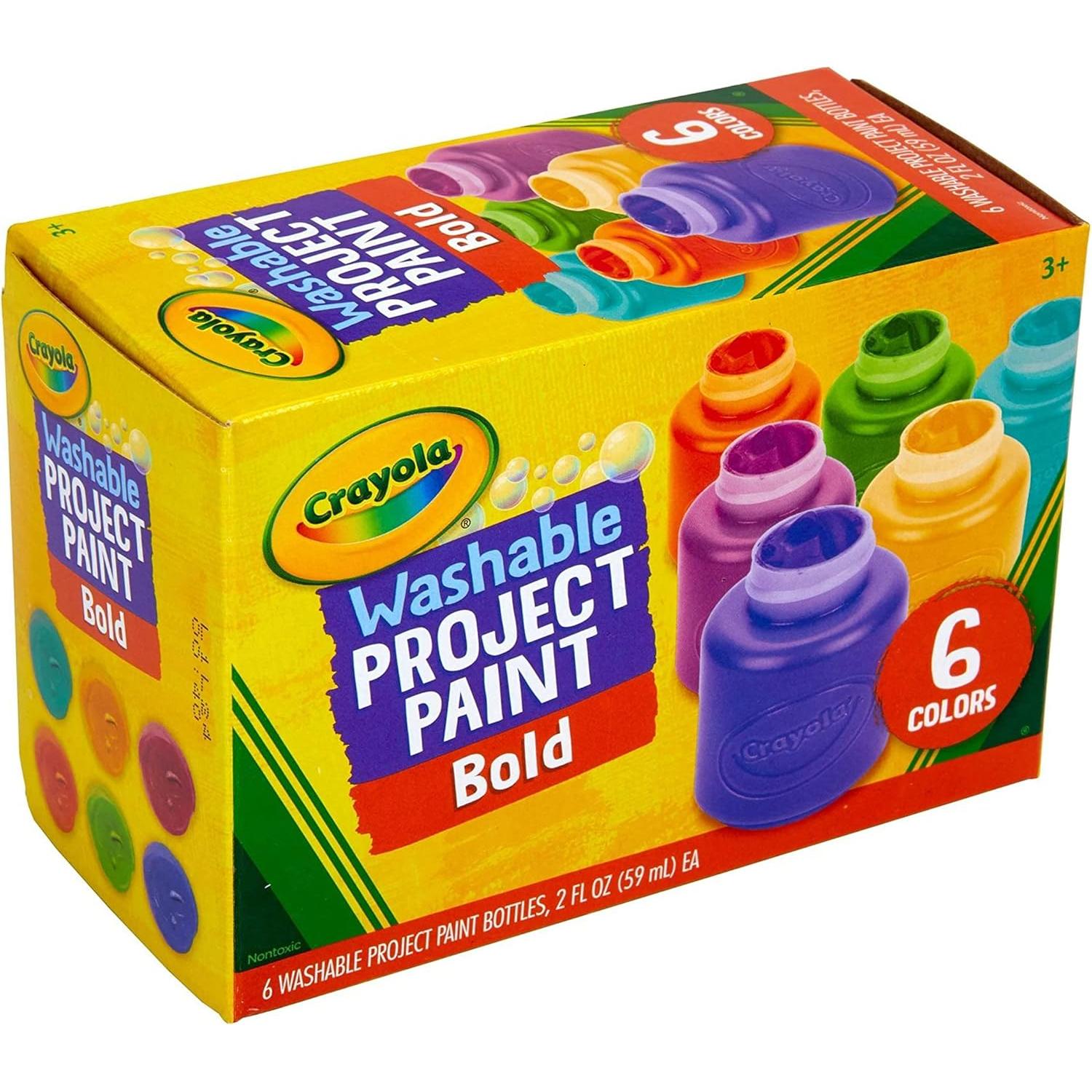 Pintura Lavable Crayola 6 Colores Audaces 59ml - No Tóxica