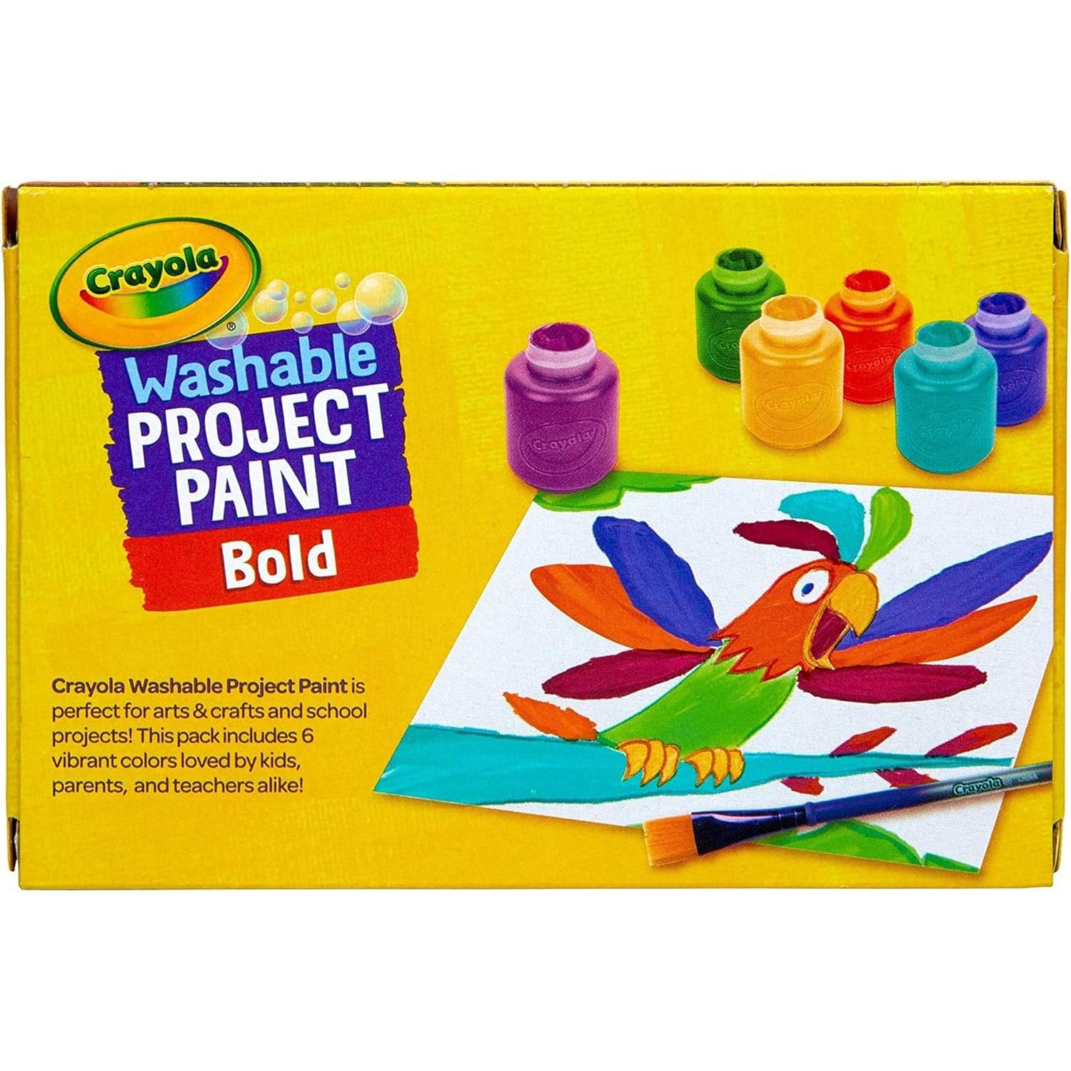 Pintura Lavable Crayola 6 Colores Audaces 59ml - No Tóxica