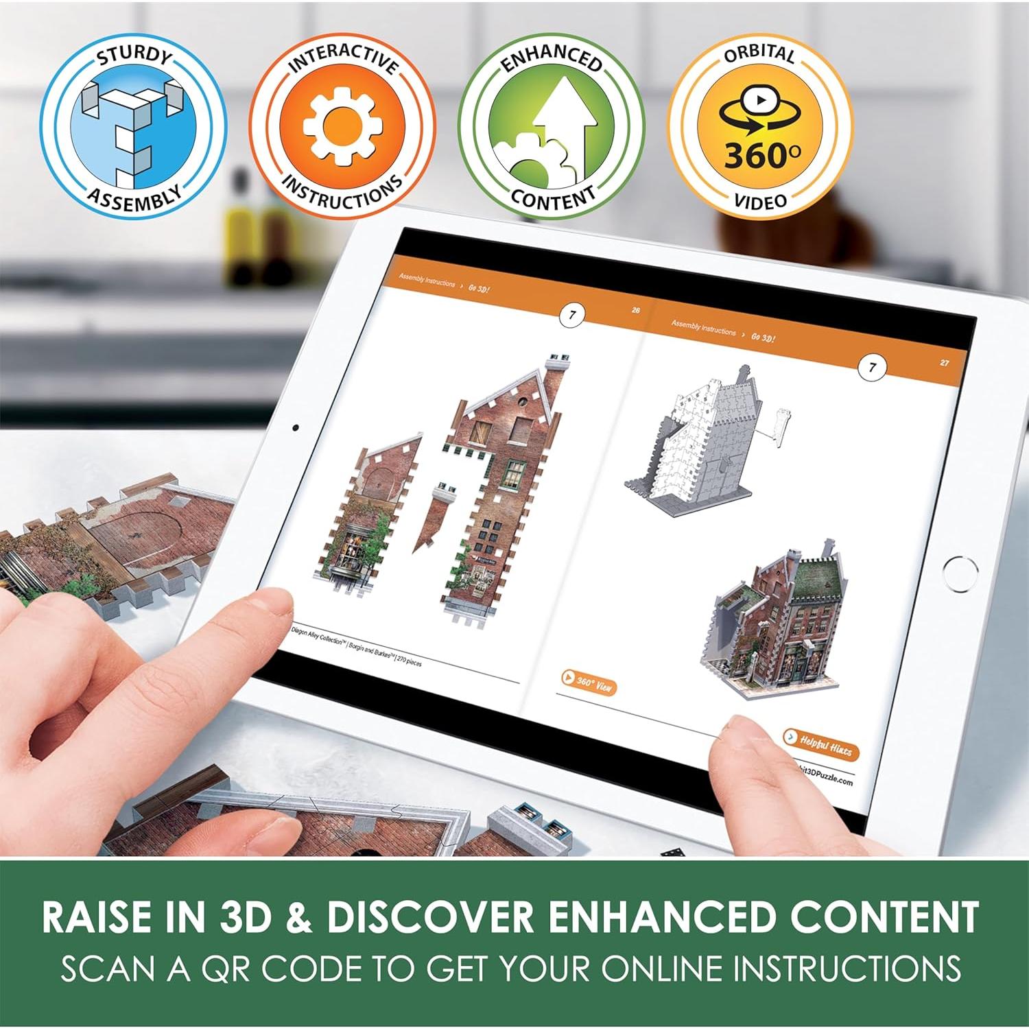 Rompecabezas 3D Wrebbit3D Harry Potter Borgin y Burkes 270 Piezas