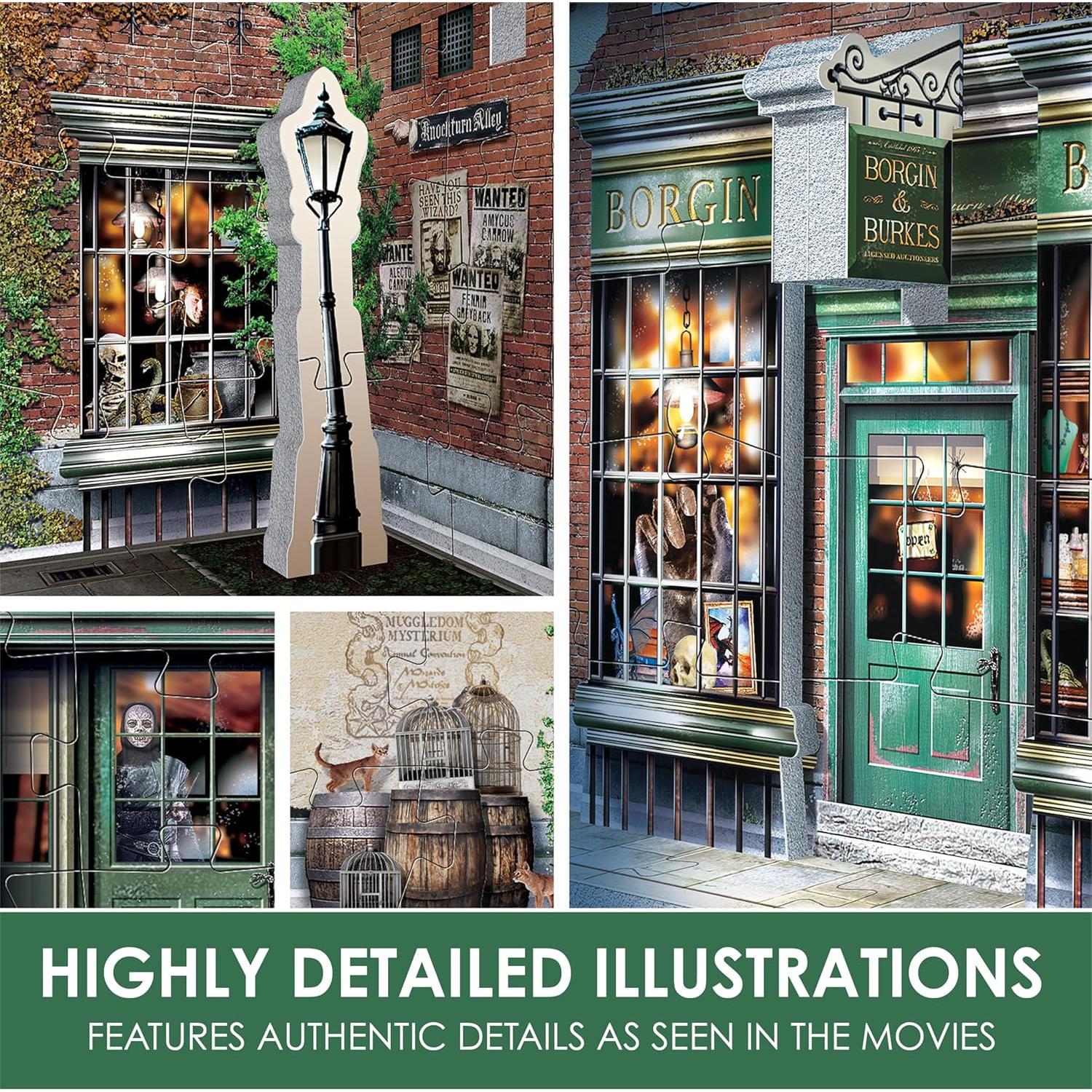 Rompecabezas 3D Wrebbit3D Harry Potter Borgin y Burkes 270 Piezas