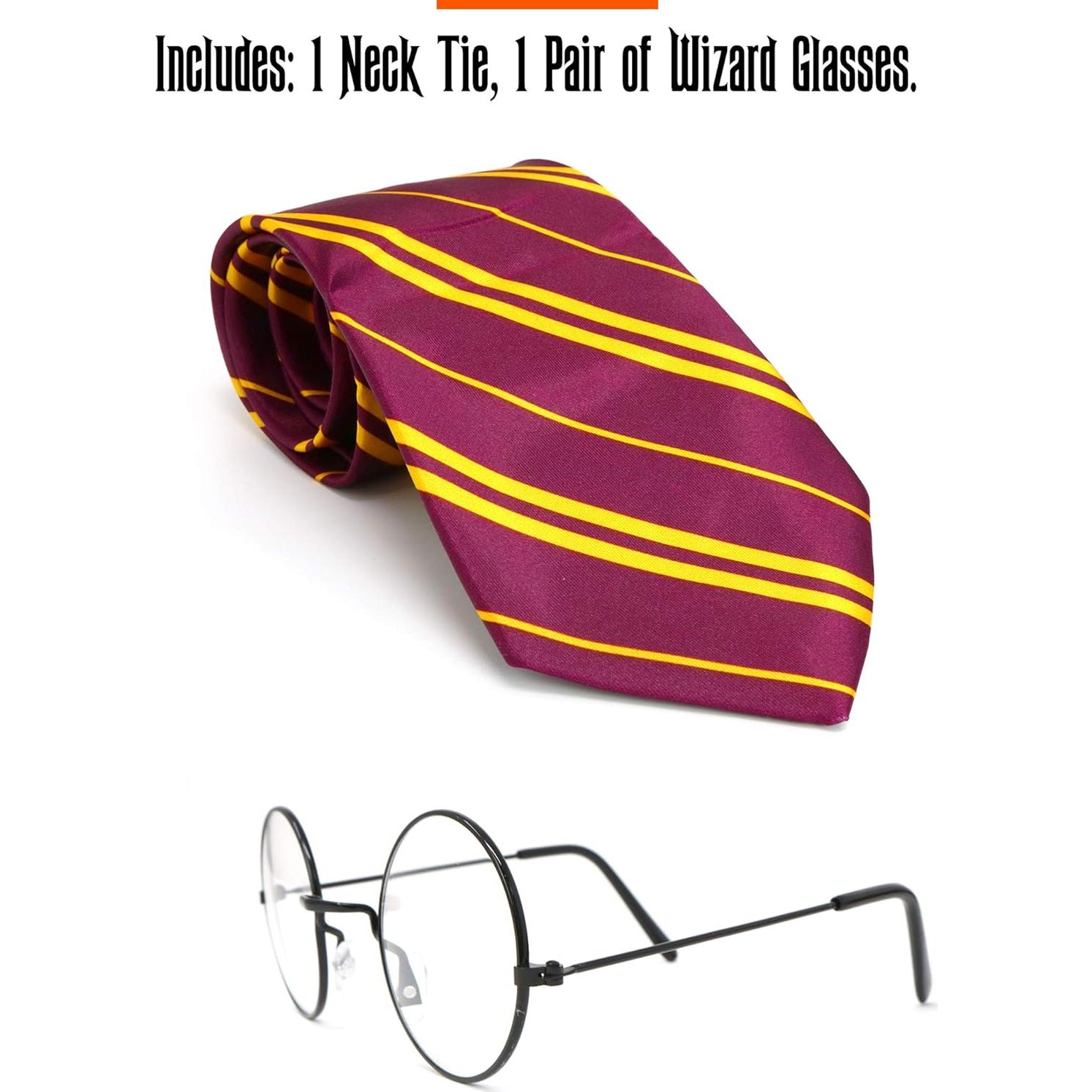 Conjunto de Disfraz Mago Skeleteen: Corbata y Gafas