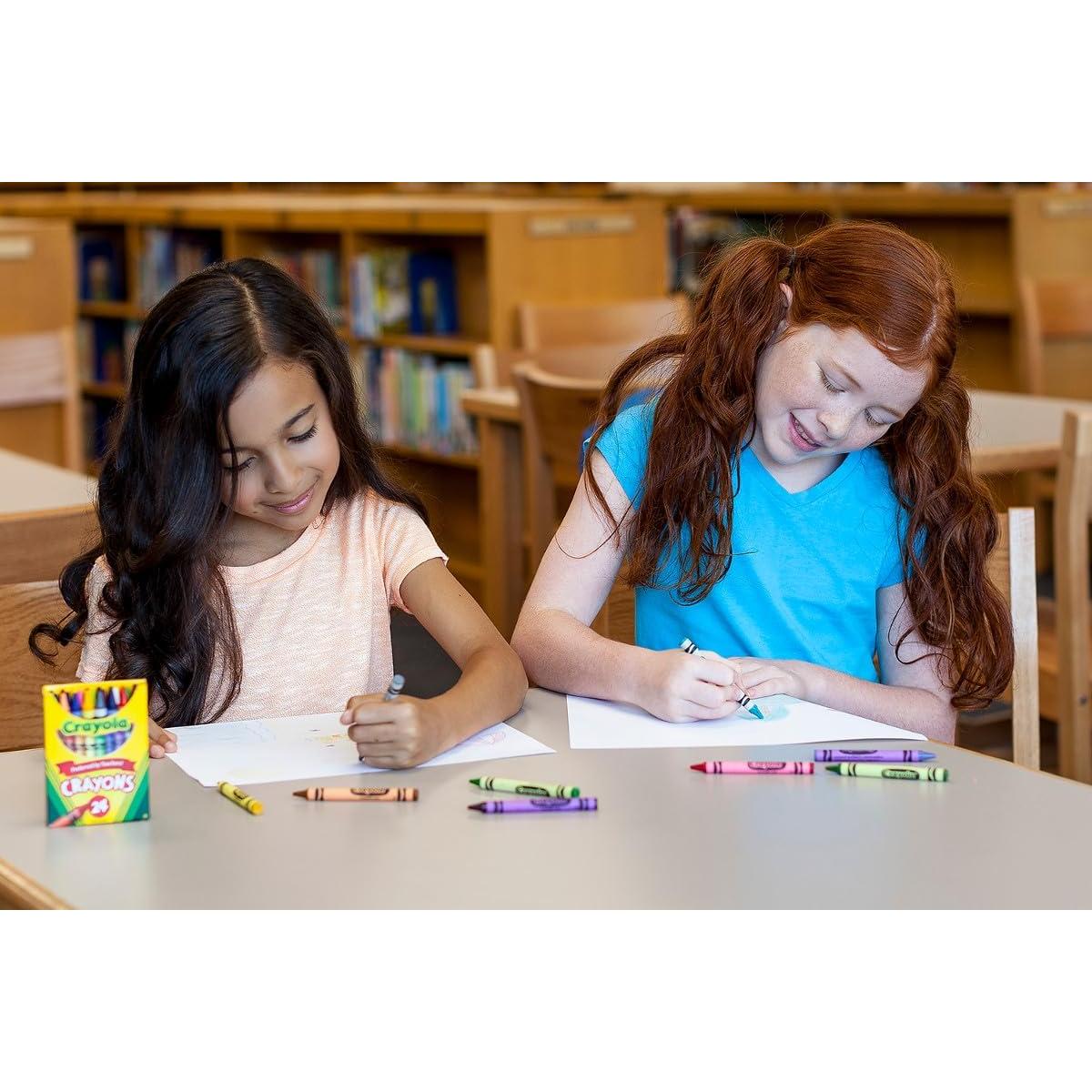 Crayola Crayons Bulk (24 Packs), Kids Back to School Essentials, Teacher Classroom Must Haves, Bulk School Supplies for Preschool & Kindergarten