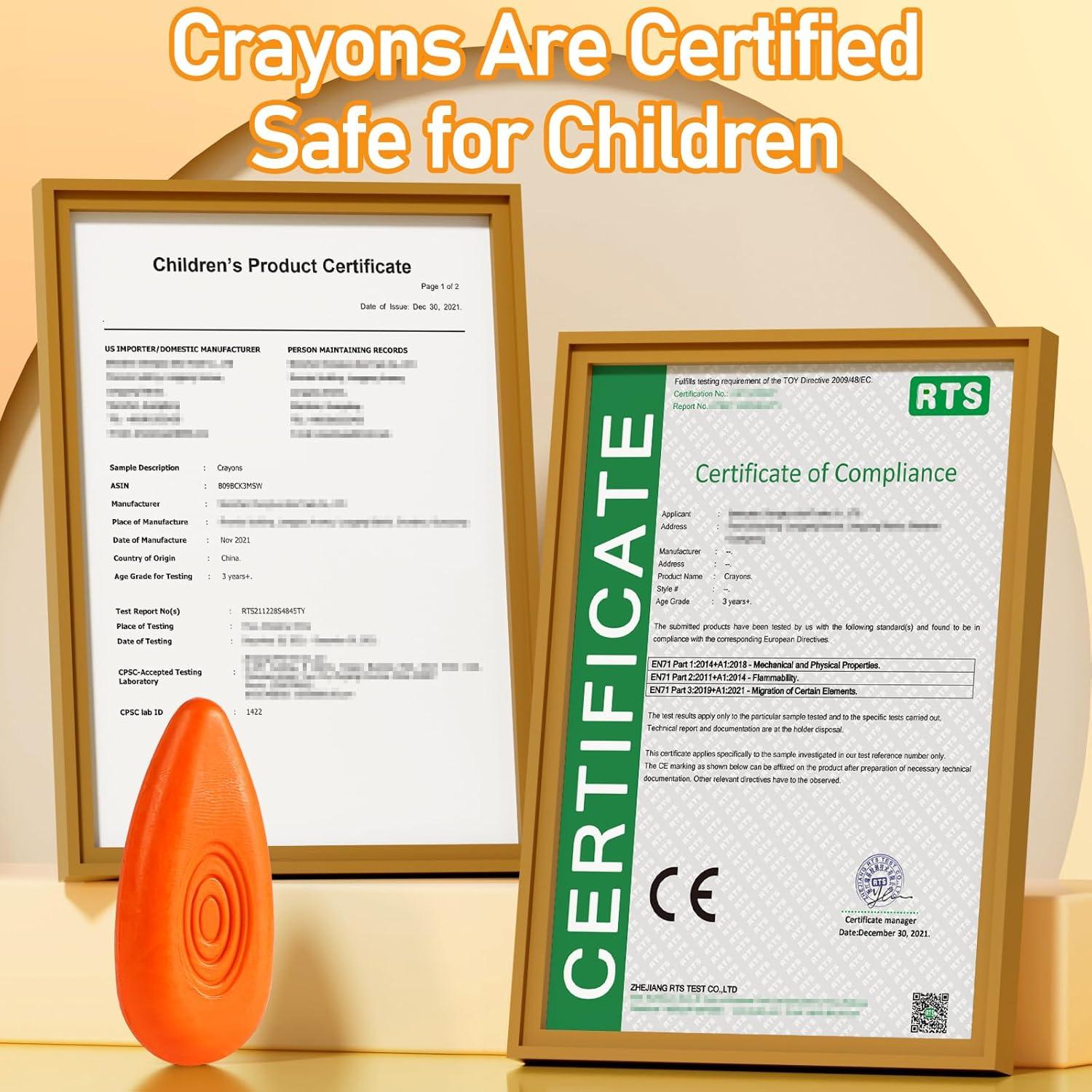 Crayones Lavables Cuatro Caramelos 12 Colores No Tóxicos