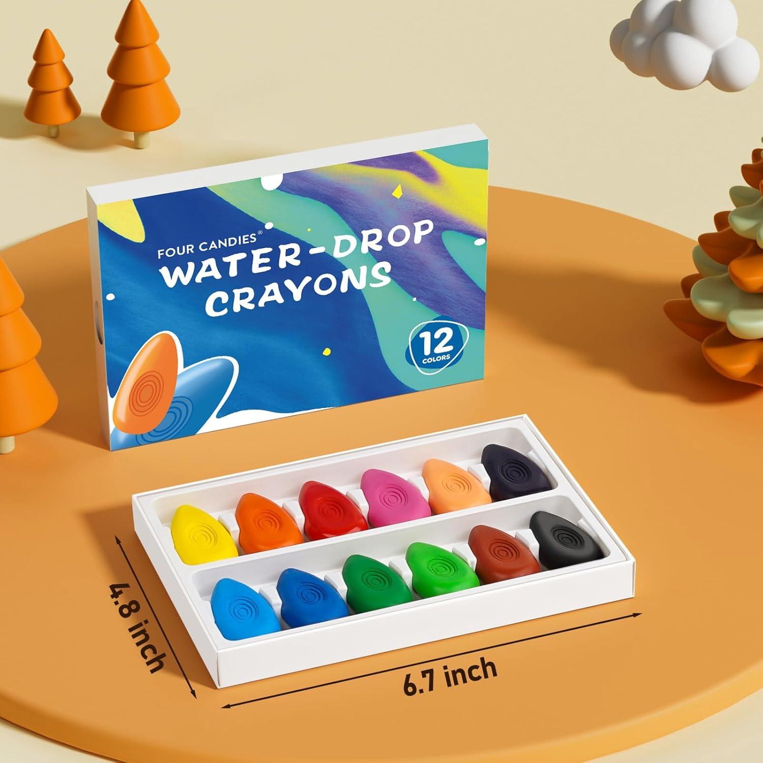 Crayones Lavables Cuatro Caramelos 12 Colores No Tóxicos