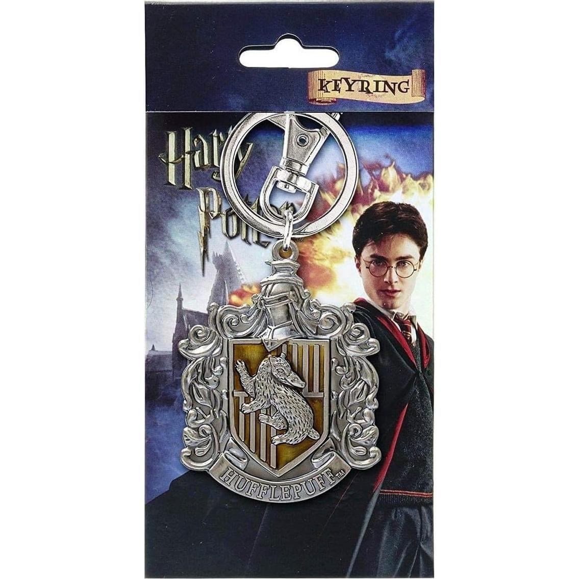 Llavero de metal Hufflepuff Harry Potter 5.08x0.64 cm