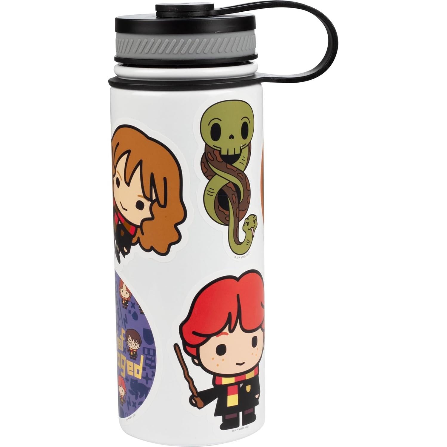Juego de Stickers Harry Potter + Botella Acero Inoxidable 550ml