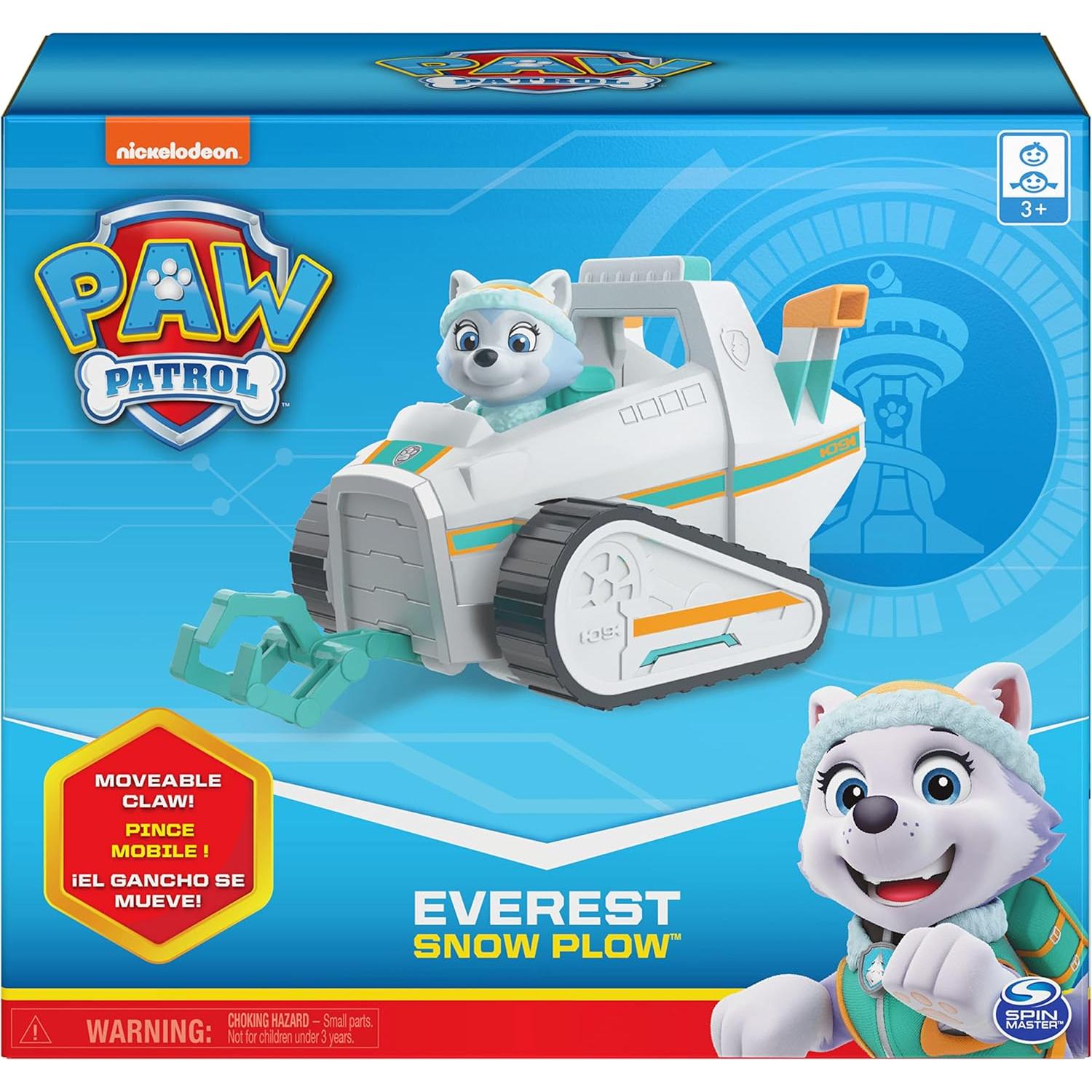 Vehículo quitanieves Everest Paw Patrol con figura 3 años+