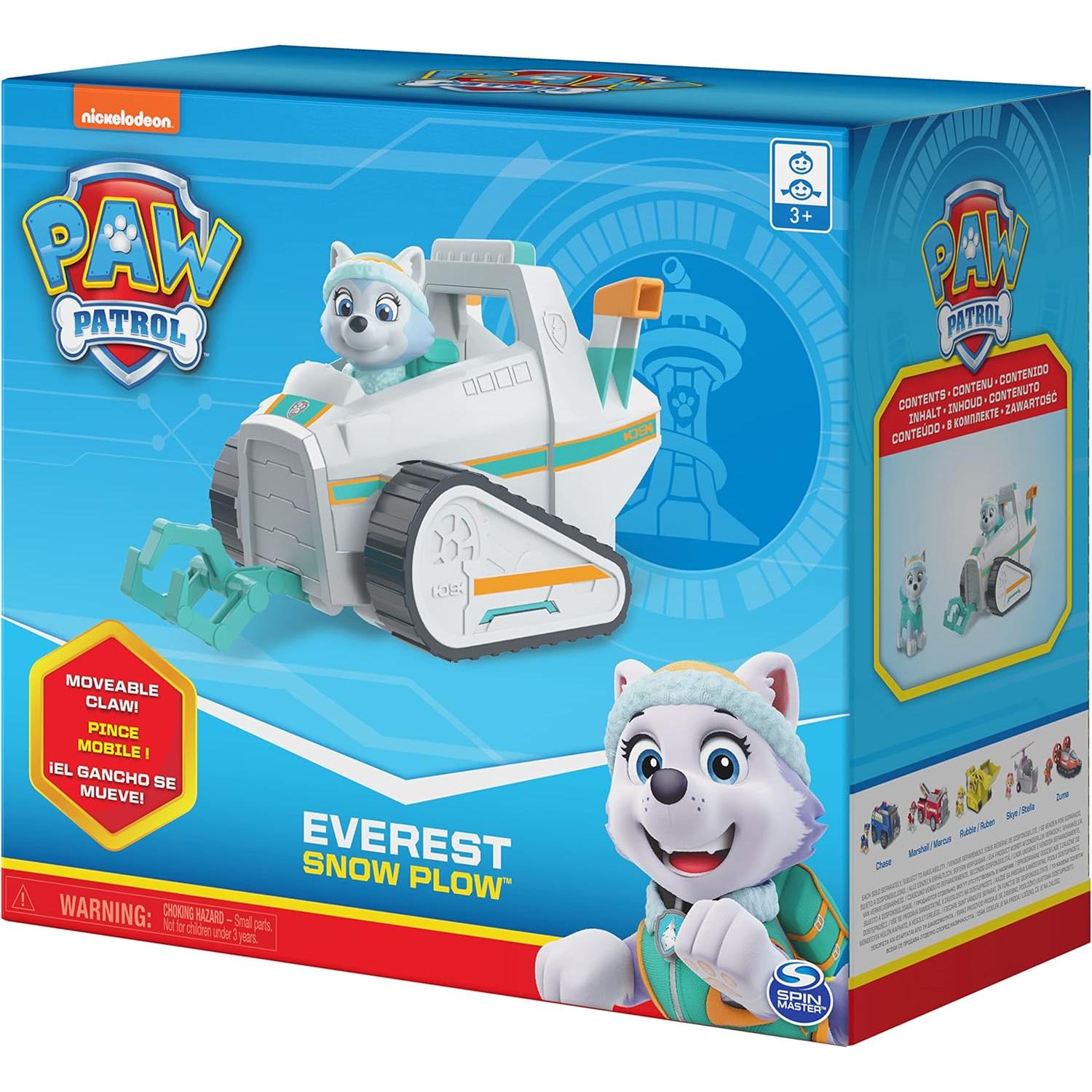 Vehículo quitanieves Everest Paw Patrol con figura 3 años+