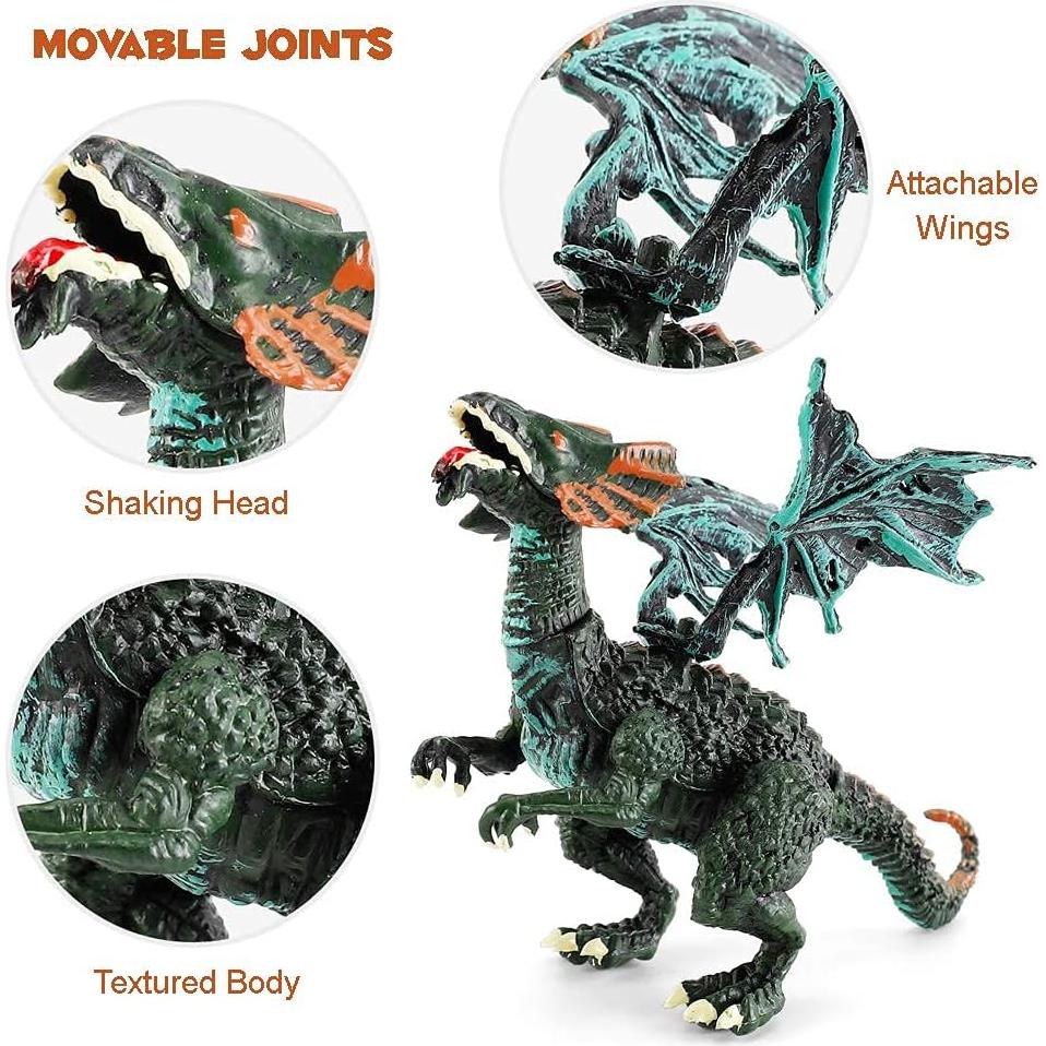 Paquete de 12 Figuras de Acción 3D Dragones Liberty Imports