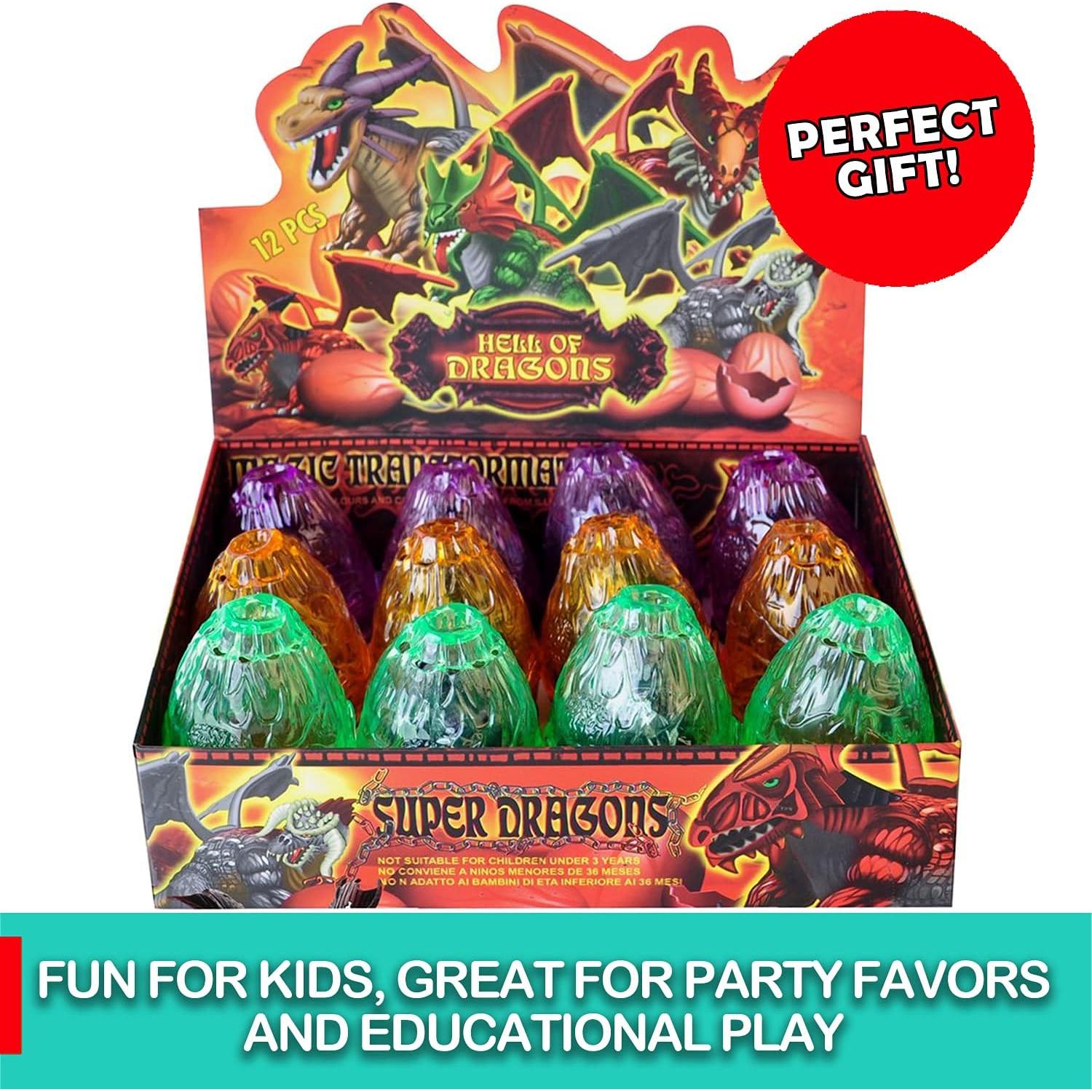 Paquete de 12 Figuras de Acción 3D Dragones Liberty Imports