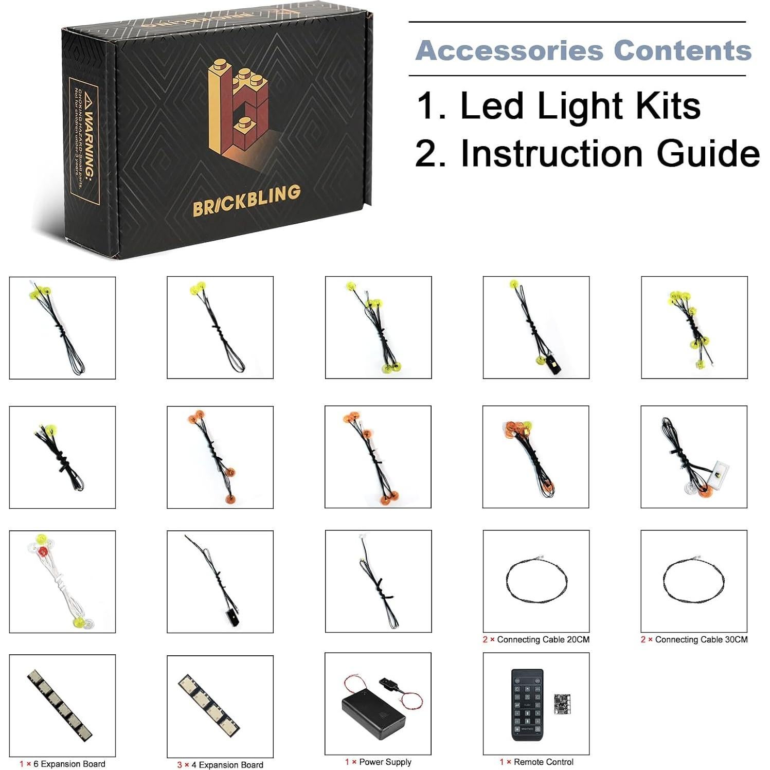 Iluminación LED BrickBling para Tiendas Mágicas LEGO 76444