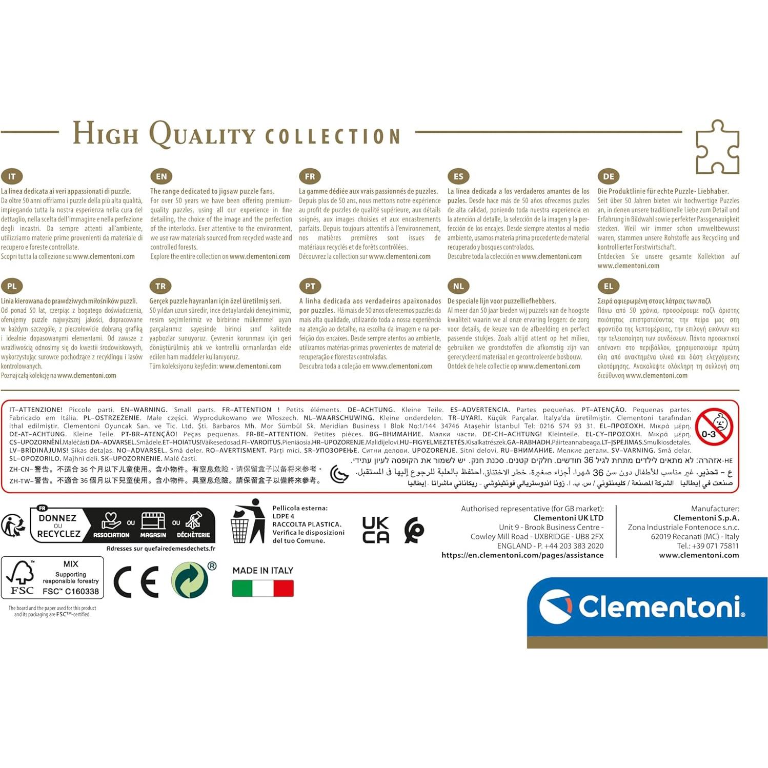 Rompecabezas 500 Piezas Clementoni Harry Potter Hogwarts