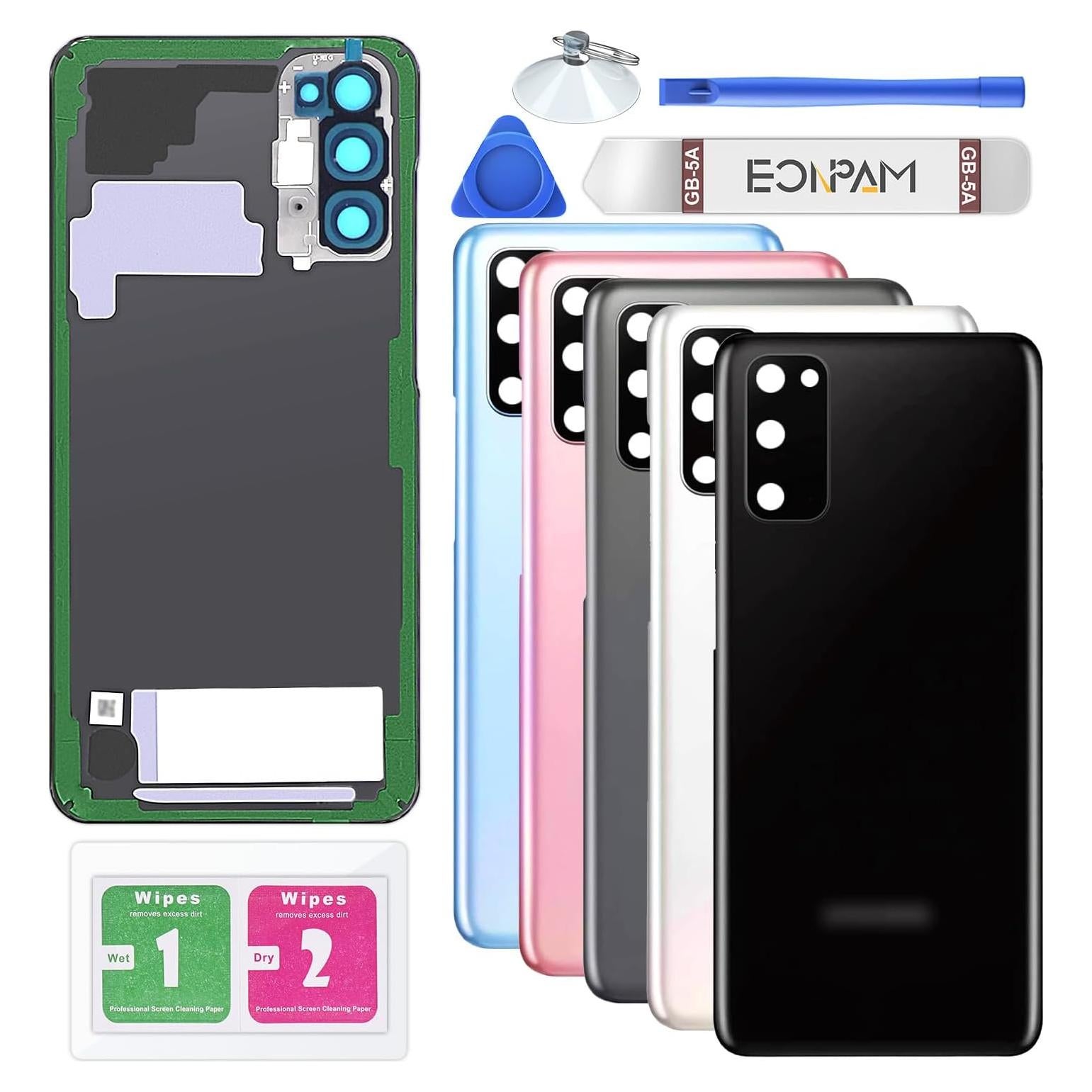 Cristal Trasero Samsung Galaxy S20 Eonpam Negro + Kit Herramientas