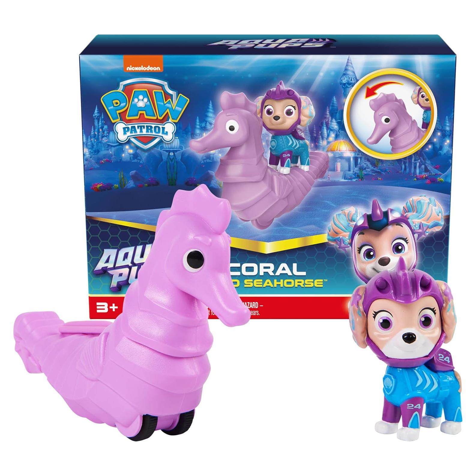 Conjunto de Figuras de Acción PAW Patrol Aqua Pups Coral