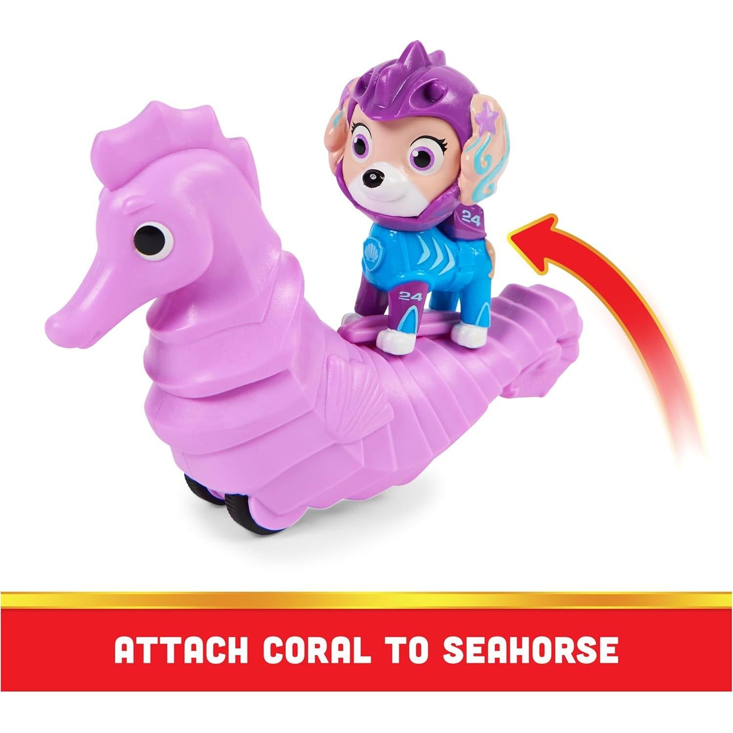Conjunto de Figuras de Acción PAW Patrol Aqua Pups Coral