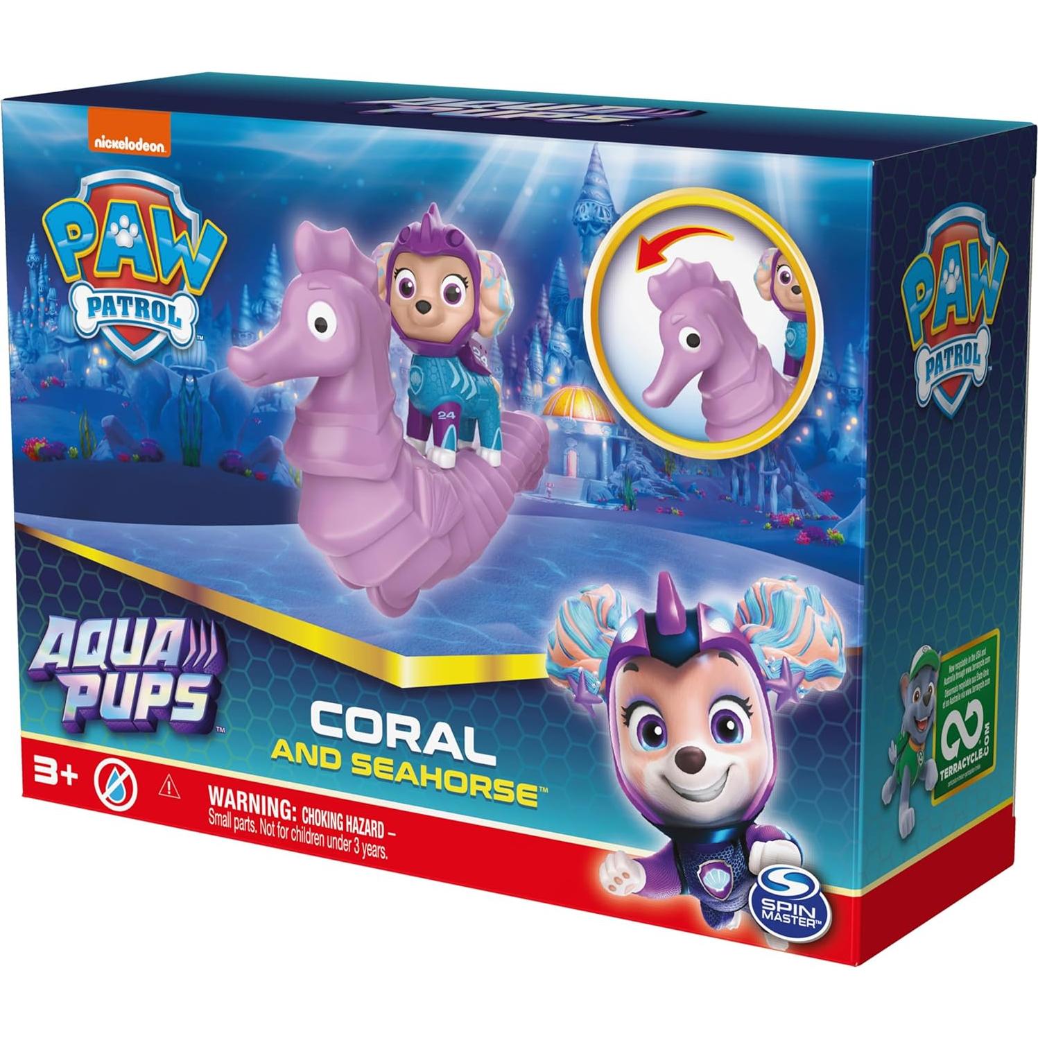 Conjunto de Figuras de Acción PAW Patrol Aqua Pups Coral