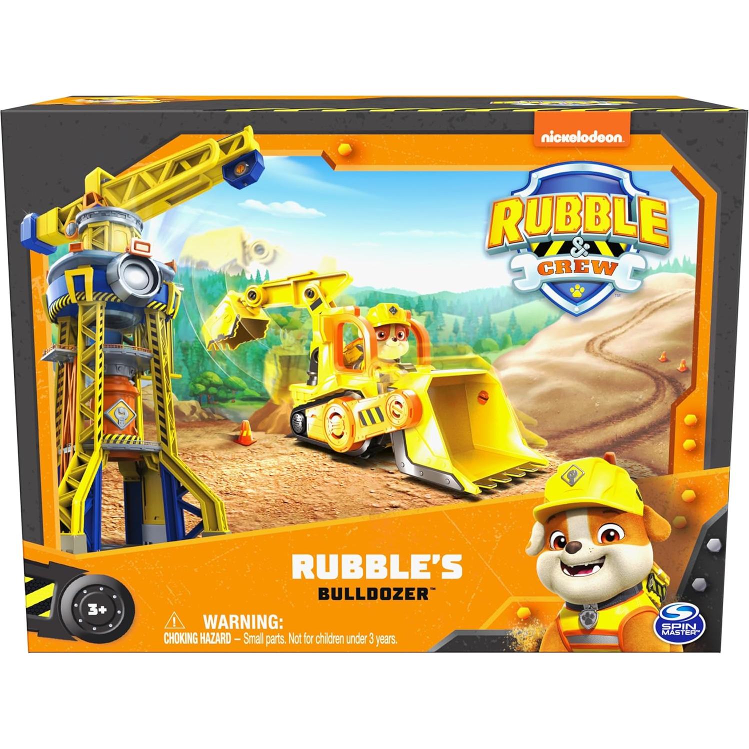 Camión Bulldozer Rubble & Crew con Figura de Acción