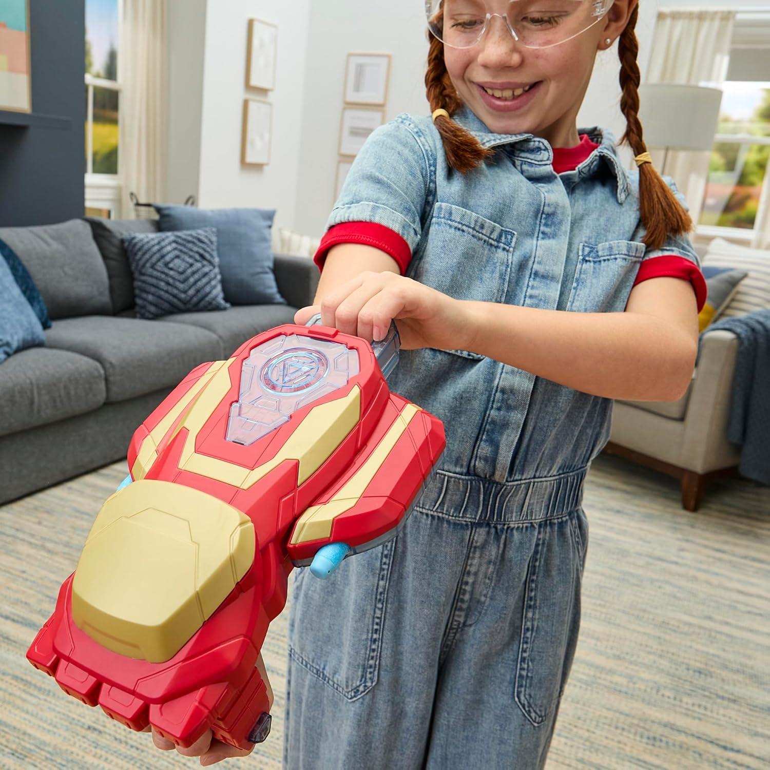 Juguete de Rol Marvel Avengers Iron Man Arc Blaster NERF 3 Dardos