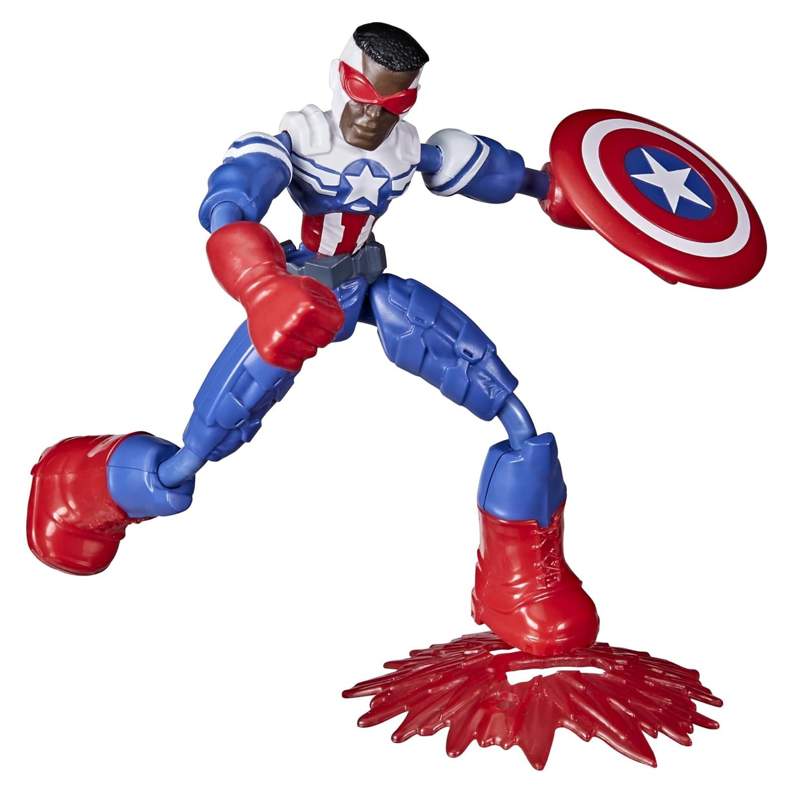 Figura de Acción Bend and Flex Capitán América Hasbro 17 cm
