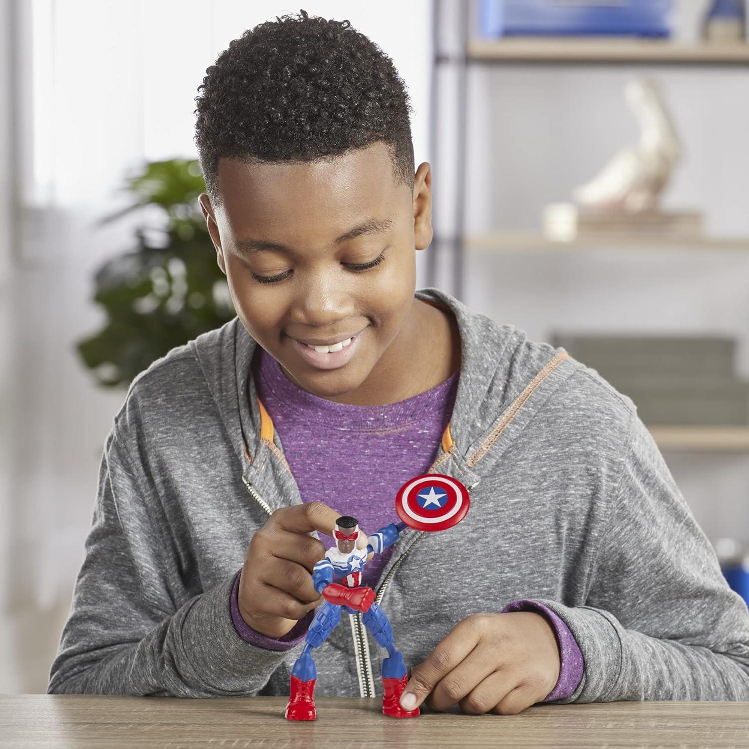 Figura de Acción Bend and Flex Capitán América Hasbro 17 cm