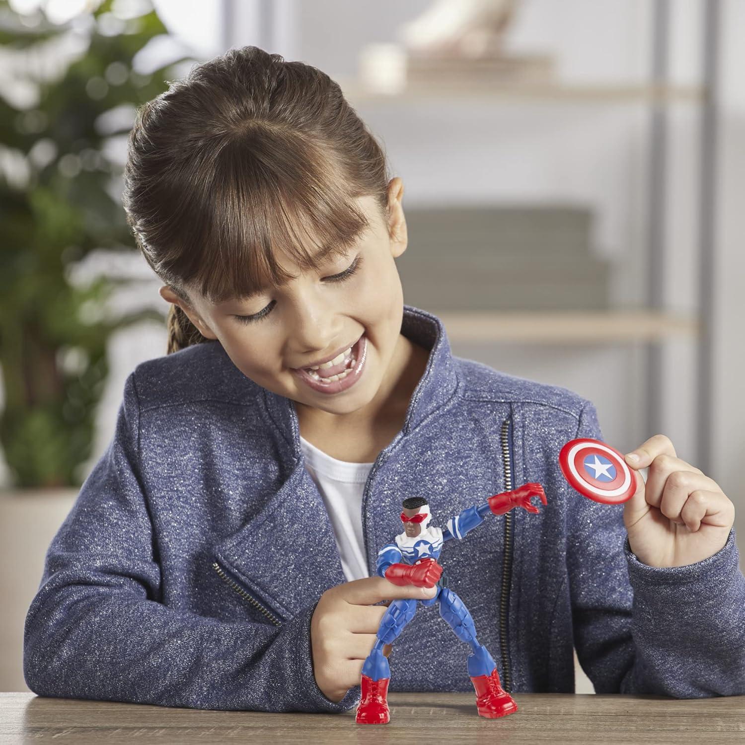 Figura de Acción Bend and Flex Capitán América Hasbro 17 cm