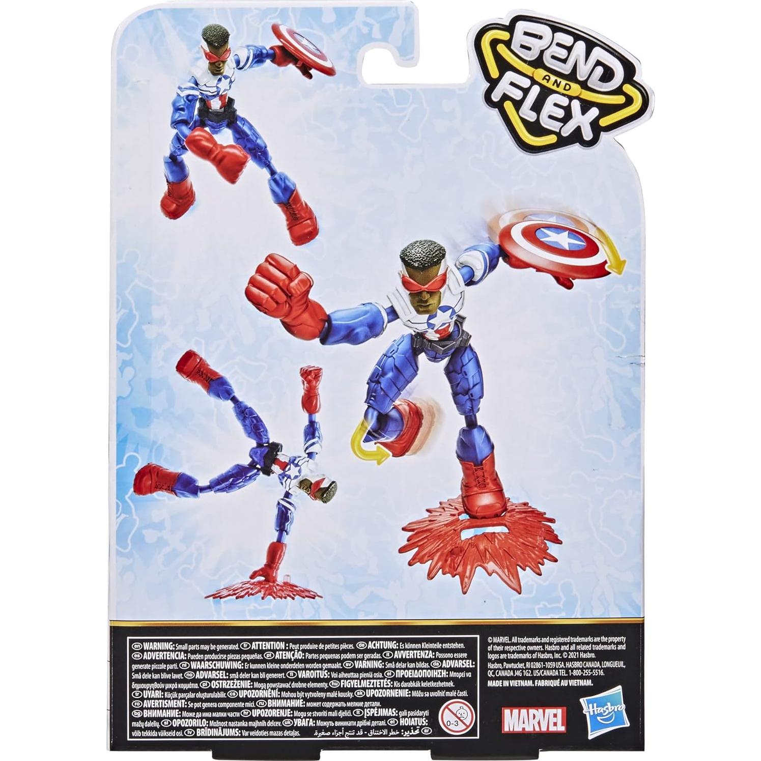 Figura de Acción Bend and Flex Capitán América Hasbro 17 cm
