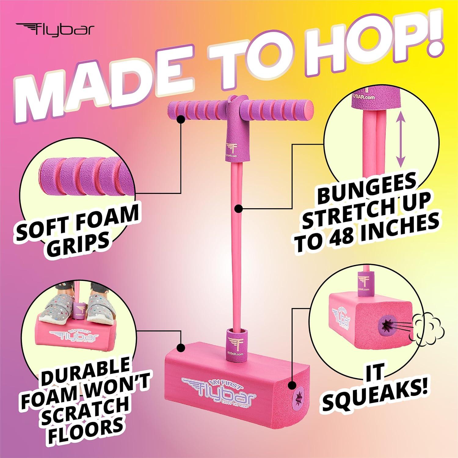 Pogo Stick Flybar MFF para Niños Rosa y Divertido