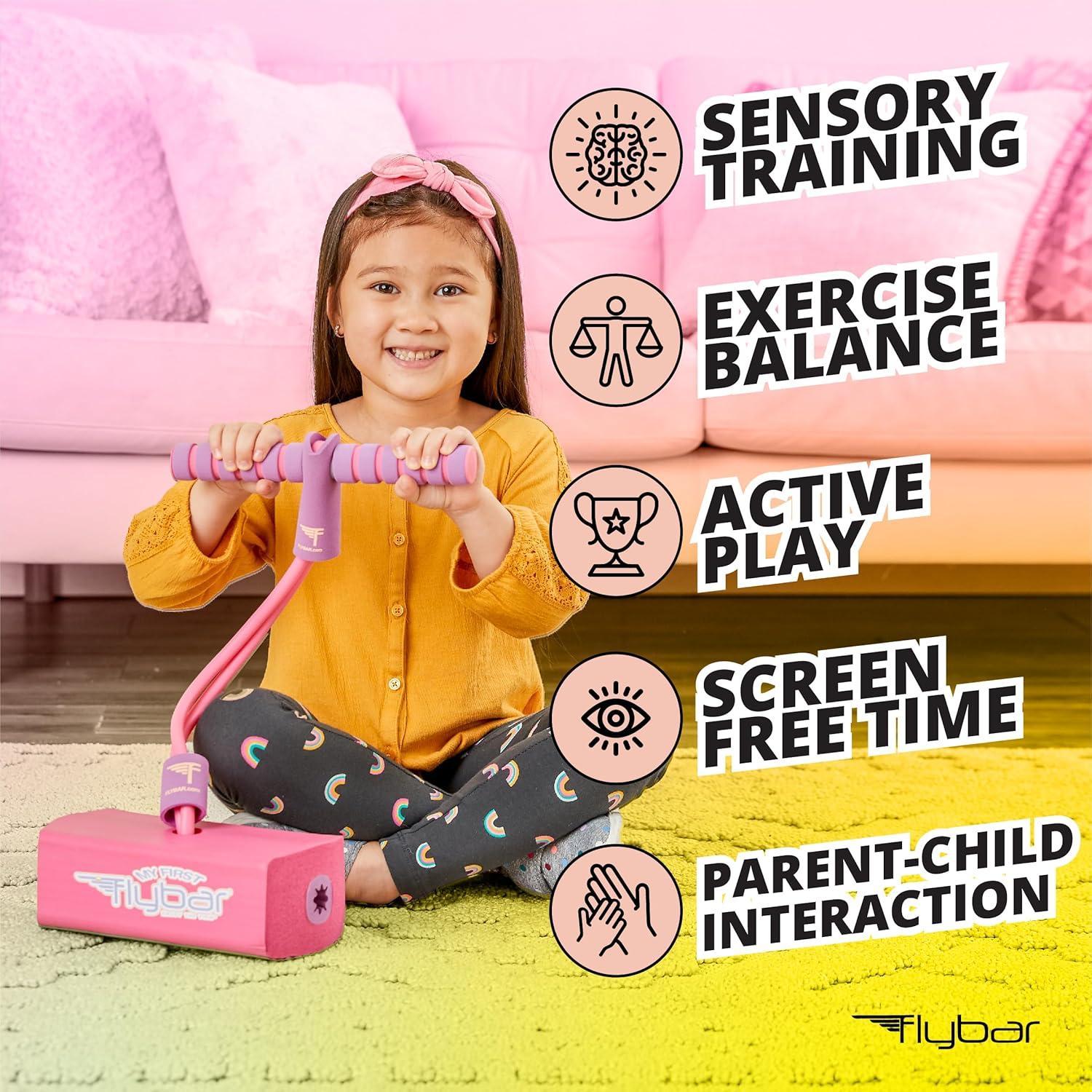 Pogo Stick Flybar MFF para Niños Rosa y Divertido