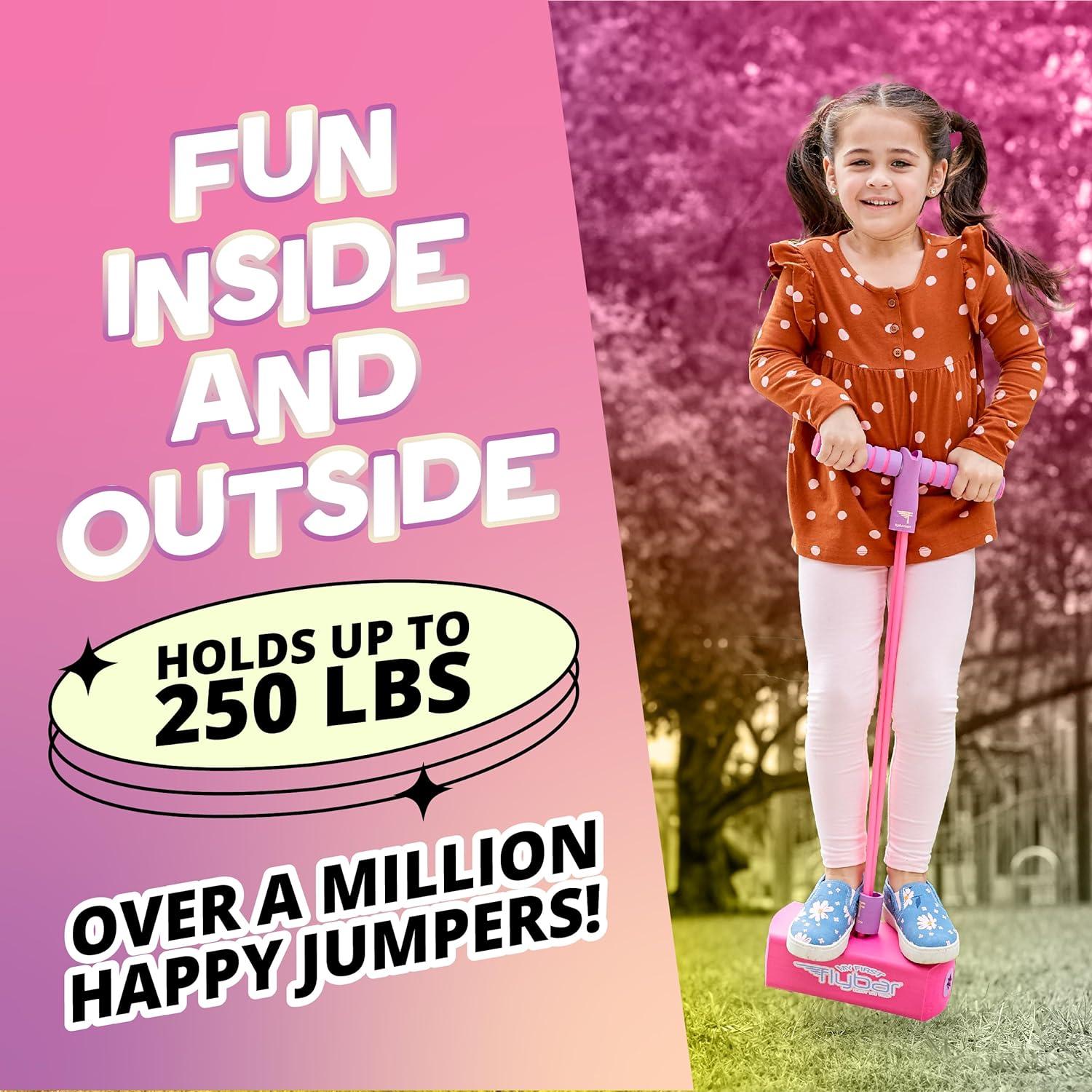 Pogo Stick Flybar MFF para Niños Rosa y Divertido