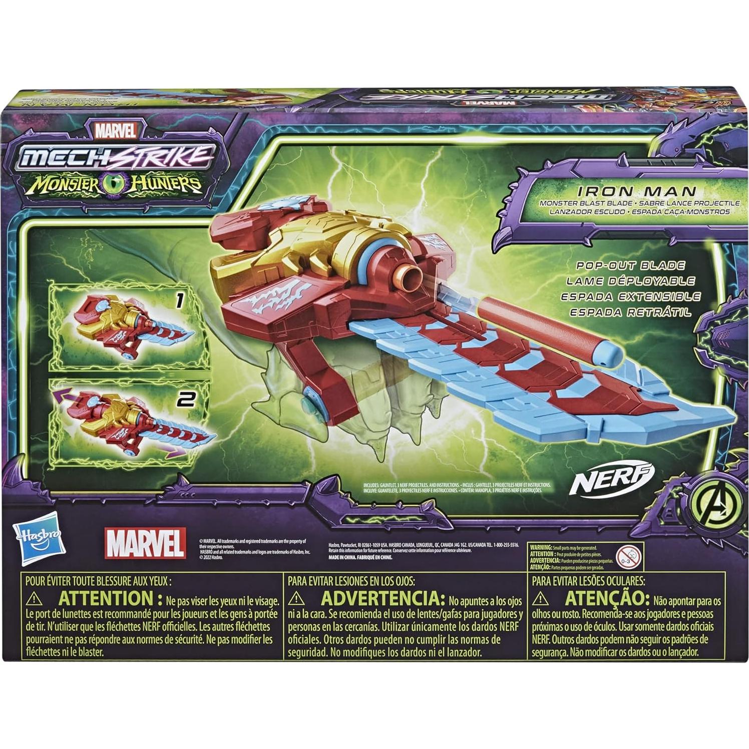 Juguete de Rol Iron Man Cuchilla de Explosión Marvel 3 Dardos