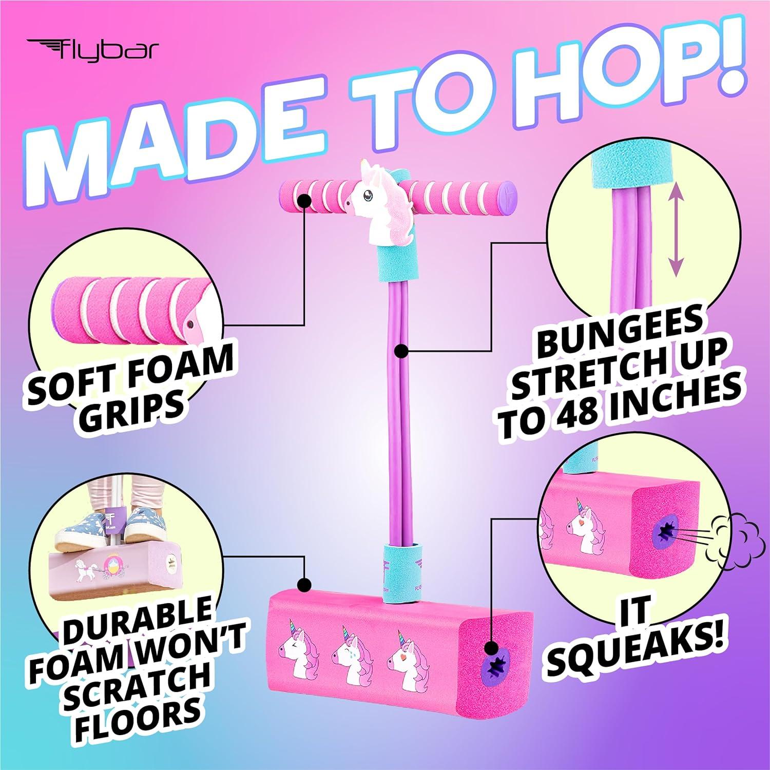 Pogo Stick Flybar Unicornio para Niños - Divertido y Seguro