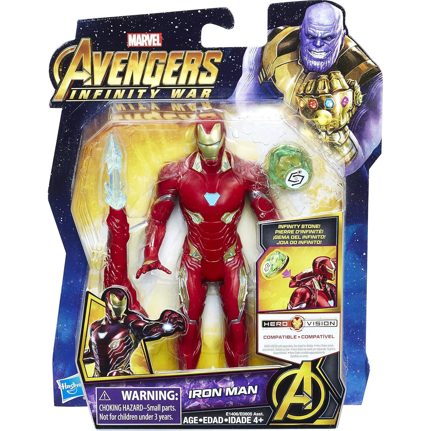 Figura Iron Man 16.5 cm con Piedra del Infinito Hasbro